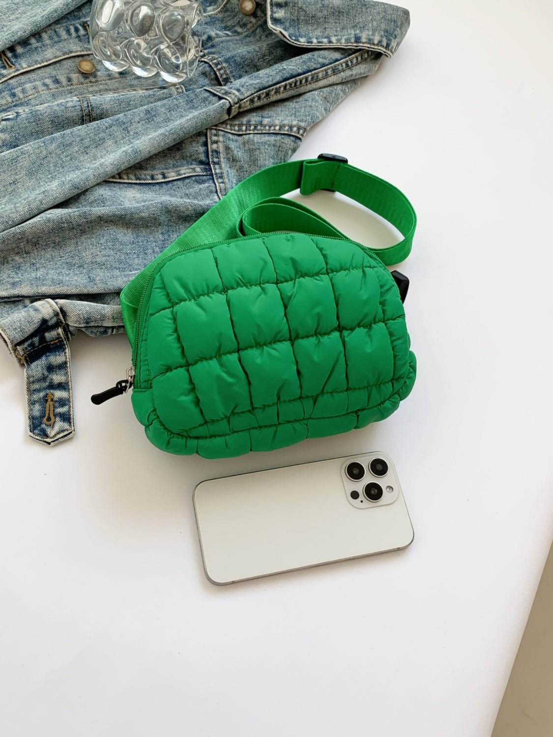 Bubble Texture Adjustable Strap Crossbody Bag - Flip Flop Dynasty