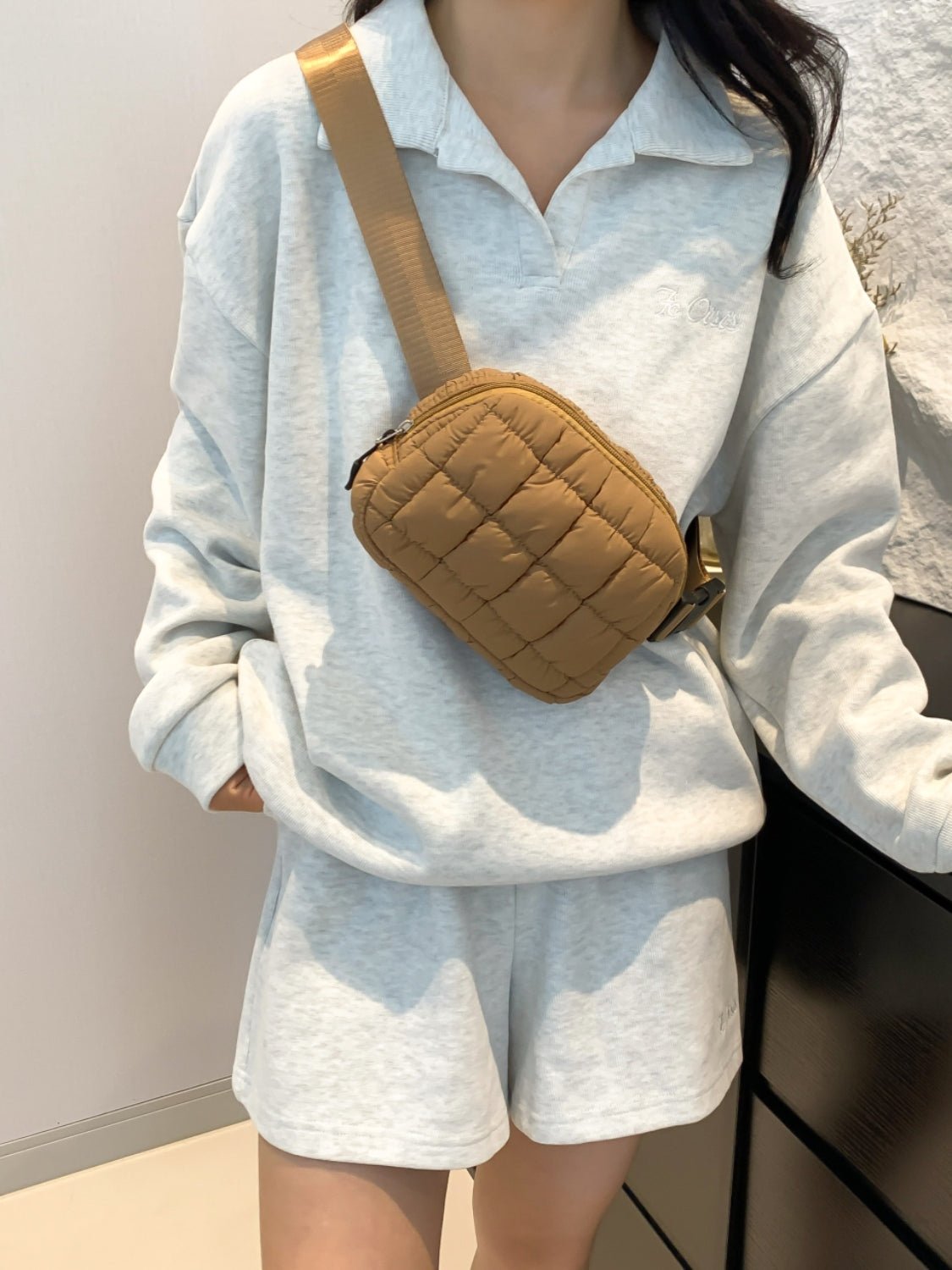 Bubble Texture Adjustable Strap Crossbody Bag - Flip Flop Dynasty