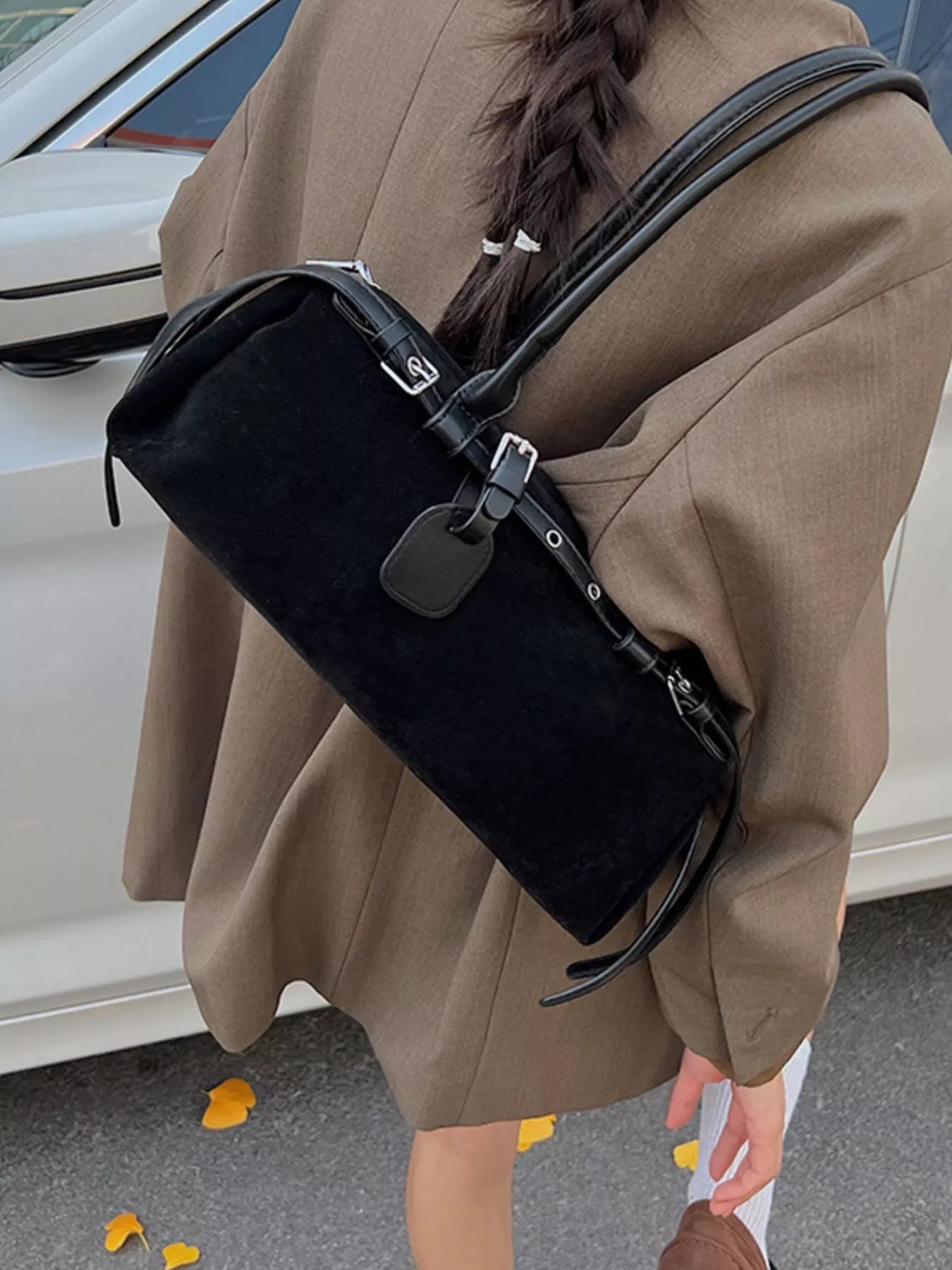 Buckle Decor Shoulder Bag - Flip Flop Dynasty