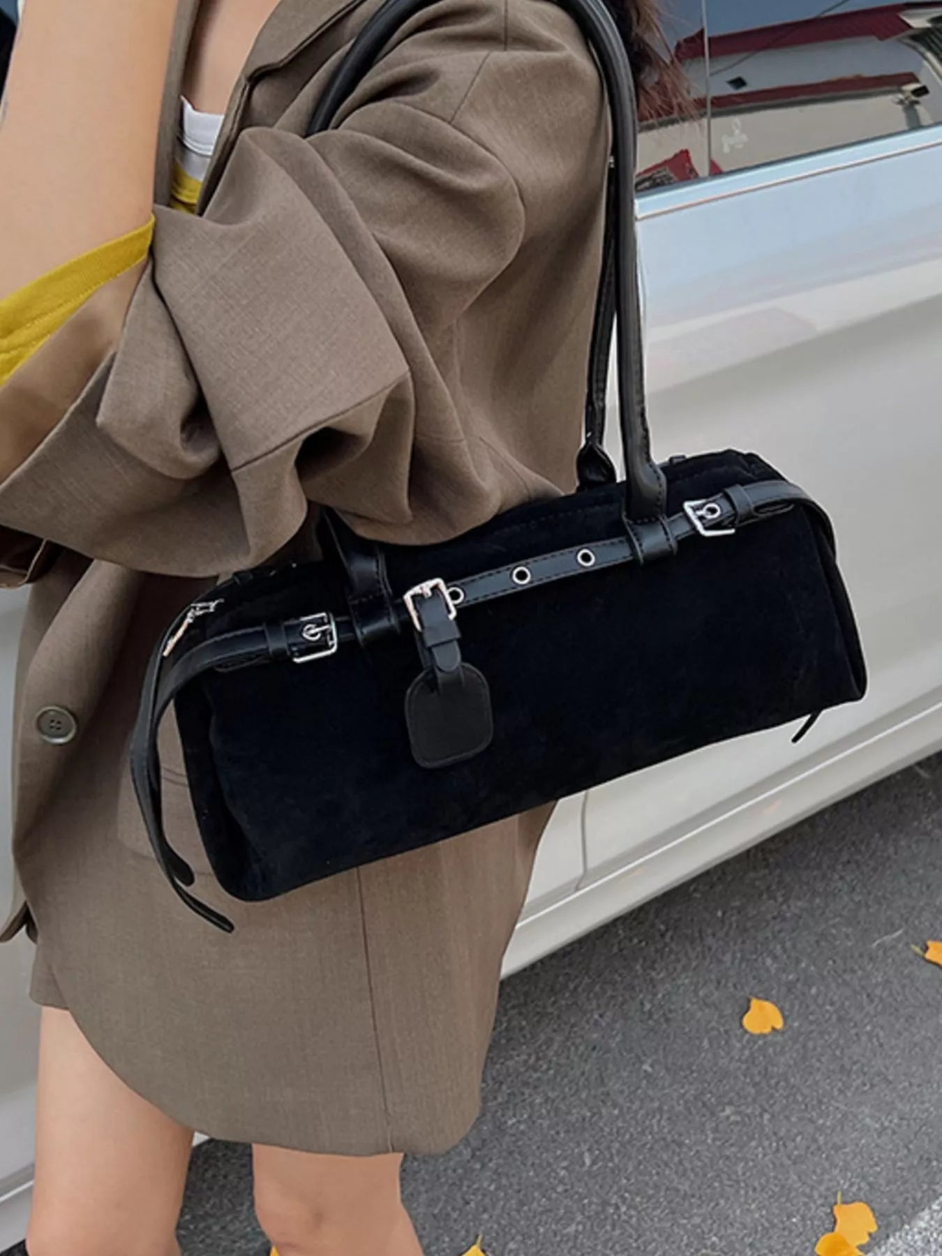 Buckle Decor Shoulder Bag - Flip Flop Dynasty