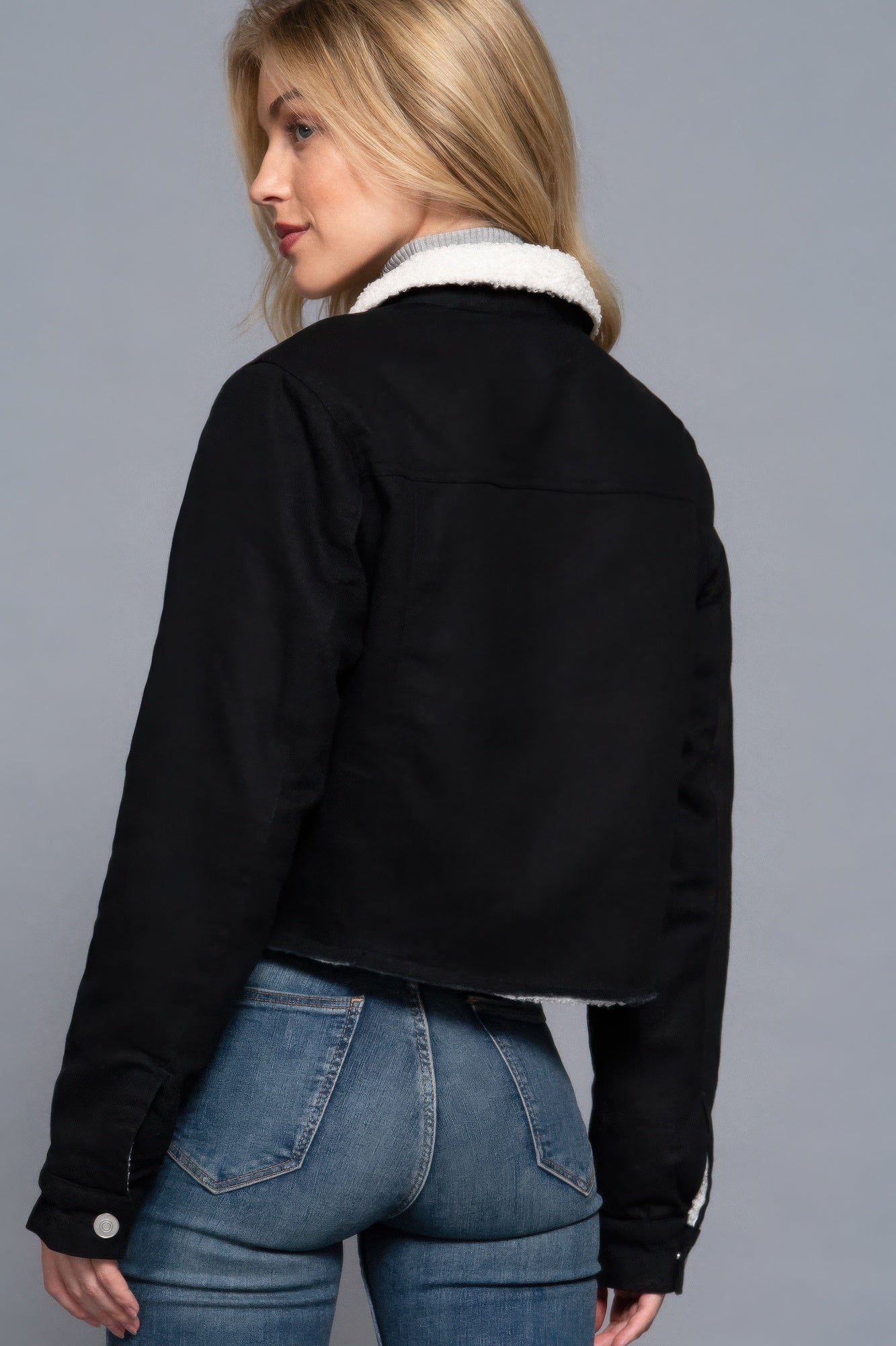 Button Closure Sherpa - lined Twill Jacket - Flip Flop Dynasty