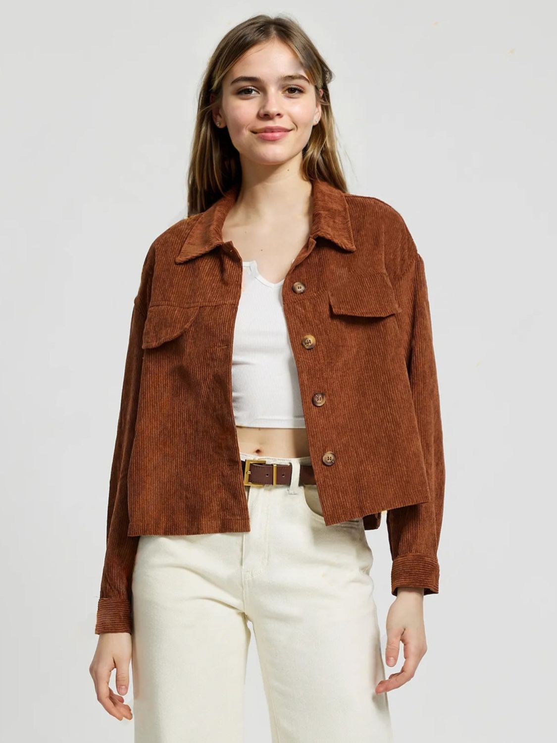 Button Up Long Sleeve Jacket - Flip Flop Dynasty