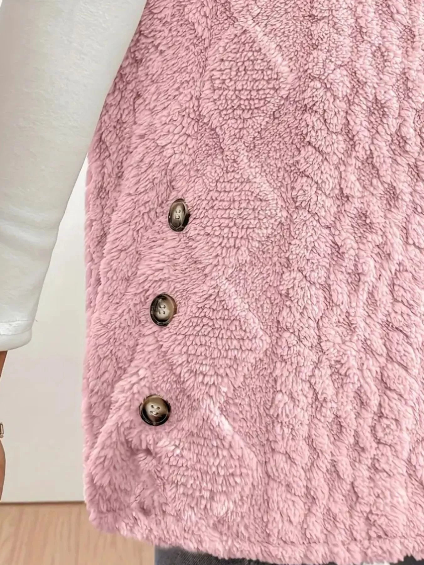 Button Up Plush Hooded Vest Coat - Flip Flop Dynasty