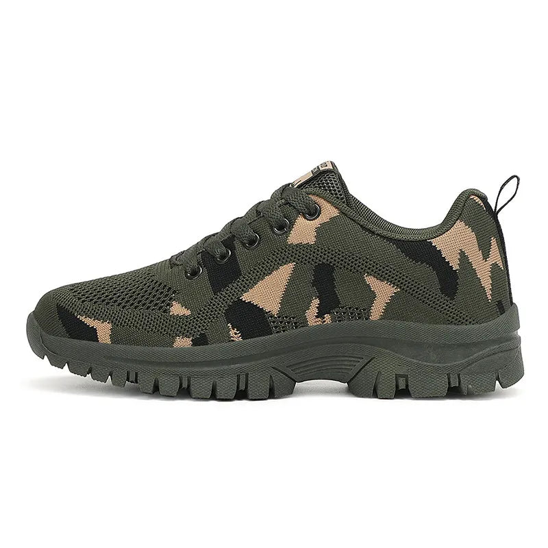Camouflage Lace Up Mesh Breathable Athletic - Flip Flop Dynasty