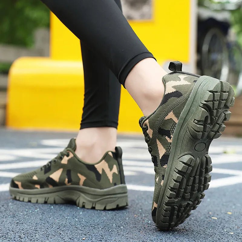 Camouflage Lace Up Mesh Breathable Athletic - Flip Flop Dynasty