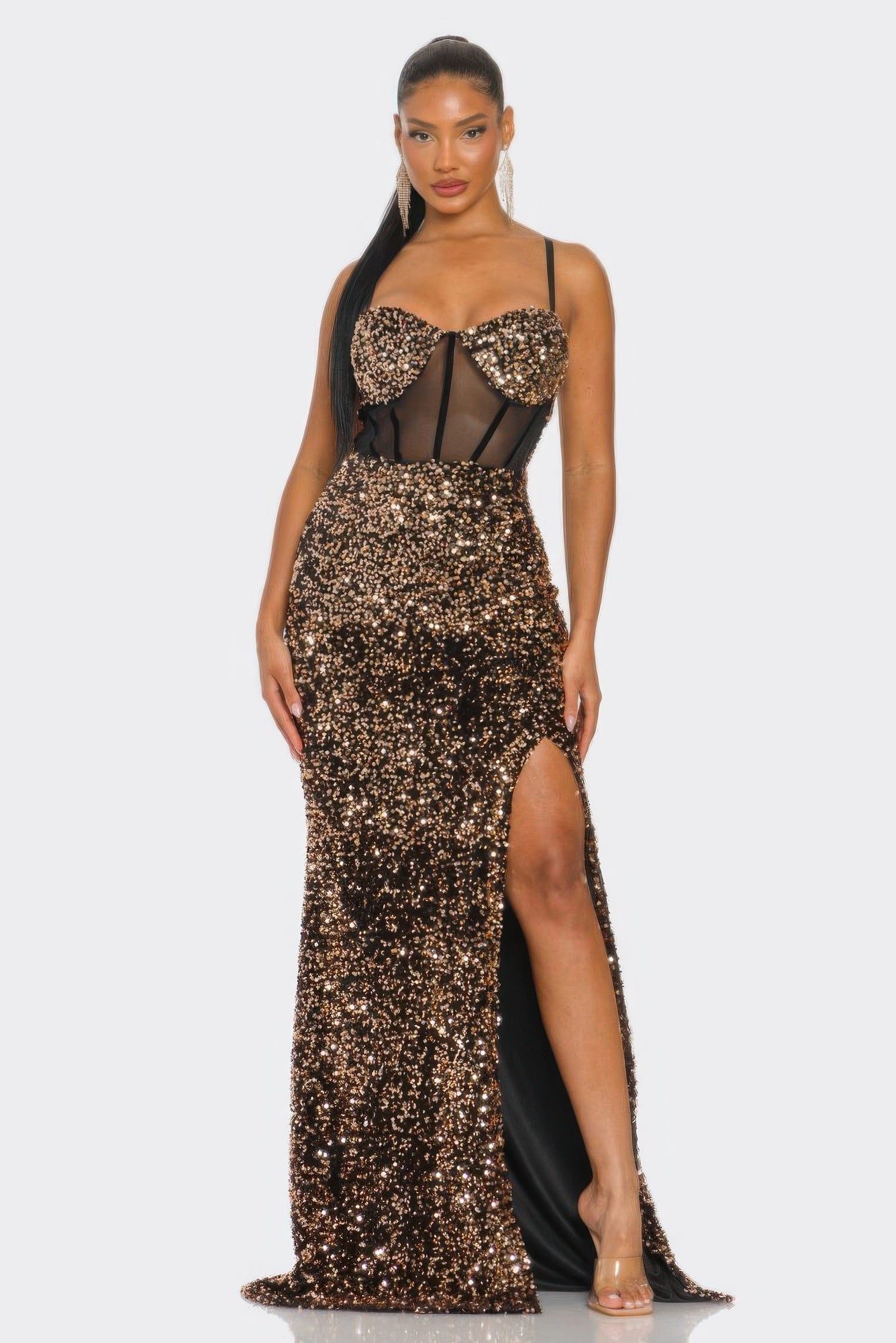 Cecily Teddy Velvet Corset Maxi Dress - Flip Flop Dynasty