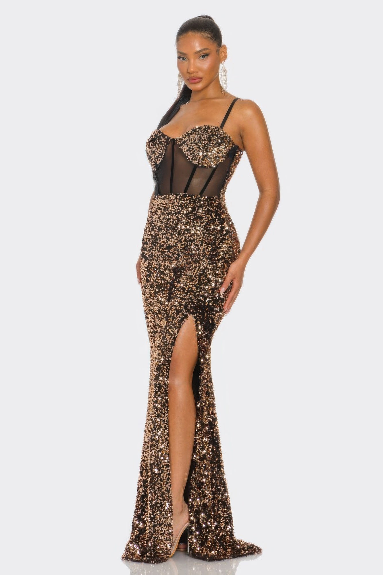 Cecily Teddy Velvet Corset Maxi Dress - Flip Flop Dynasty
