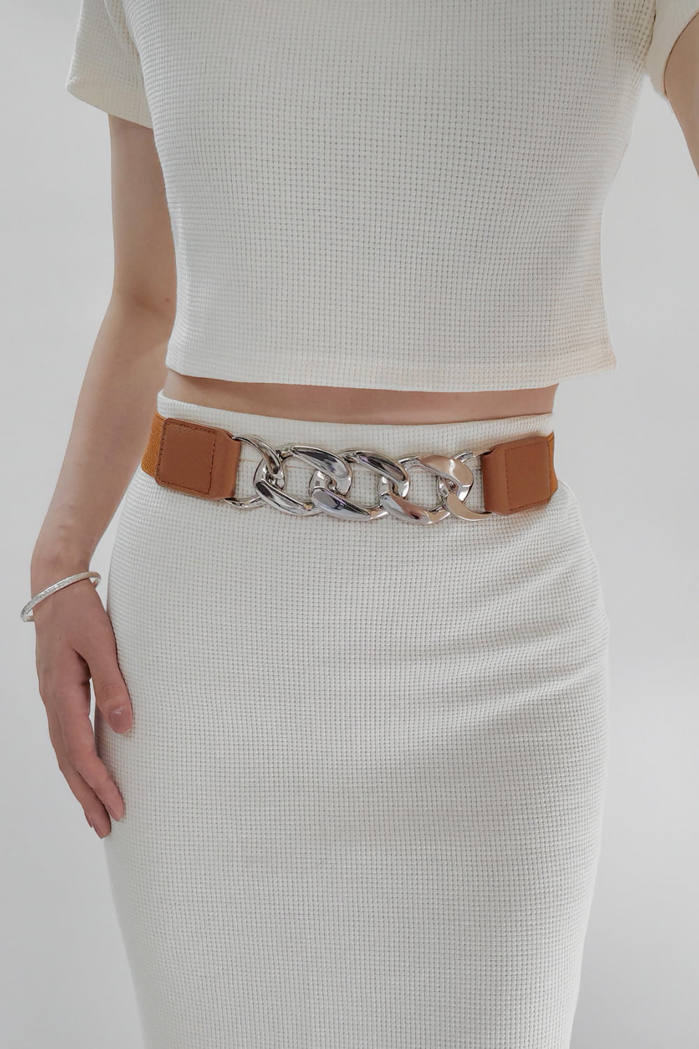 Chain Detail Elastic Belt - Flip Flop Dynasty