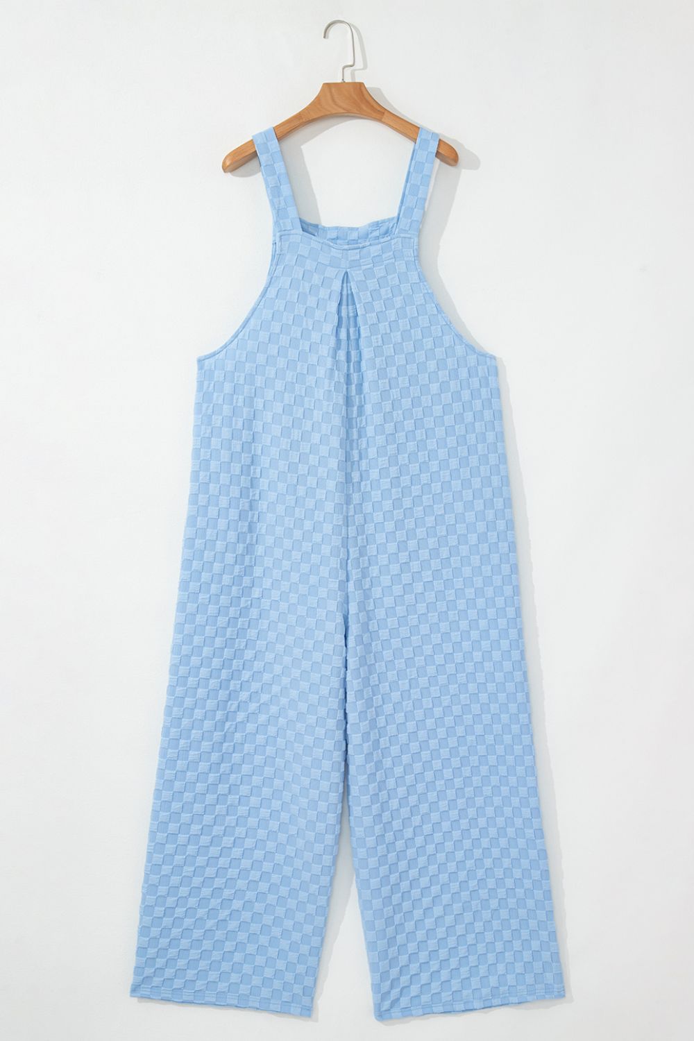 Checkered Pocketed Wide Leg Overalls - Flip Flop Dynasty