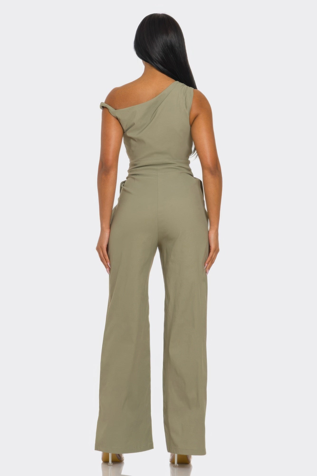 Chic Poise One - shoulder Jumpsuit - Flip Flop Dynasty