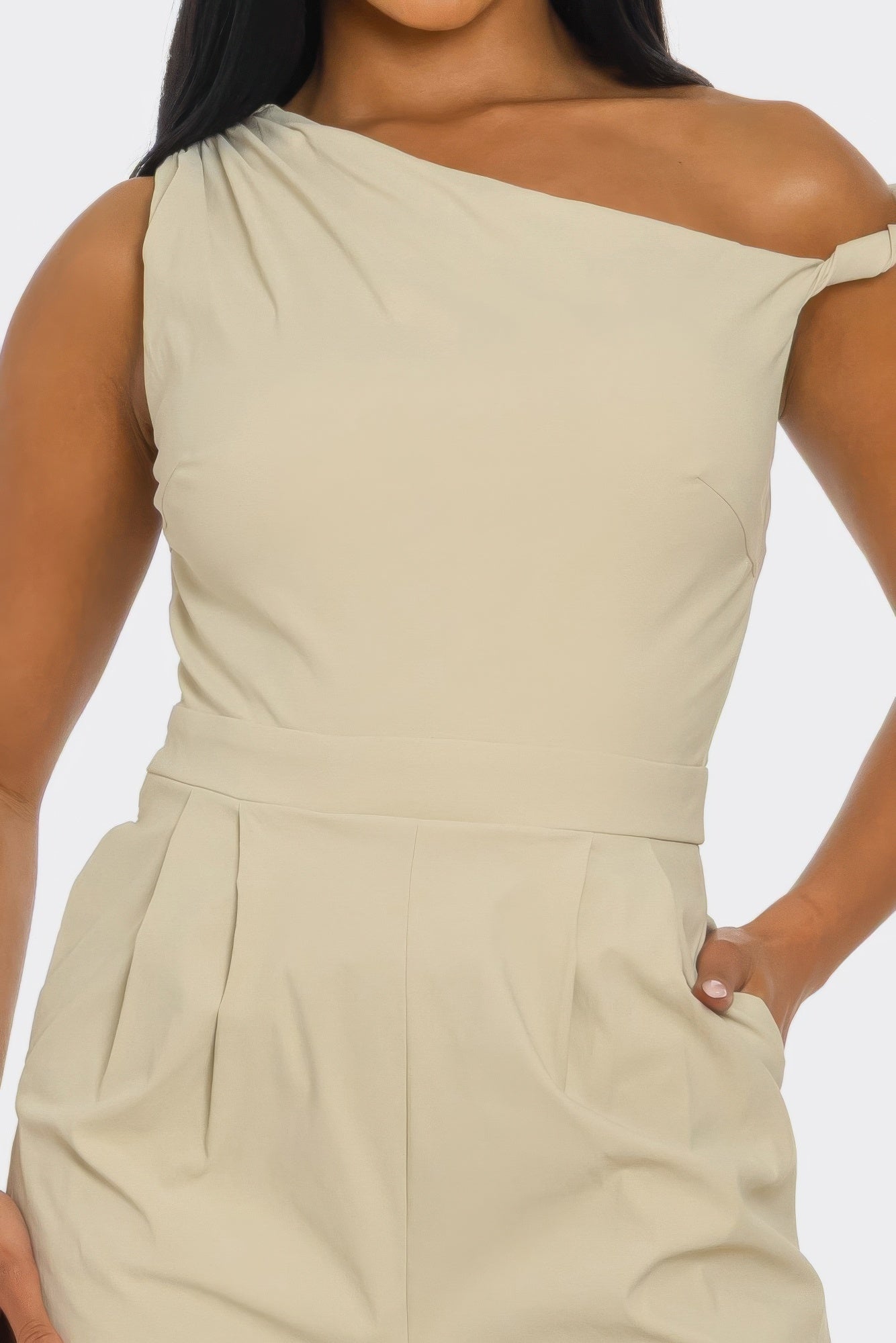 Chic Poise One - shoulder Jumpsuit - Flip Flop Dynasty