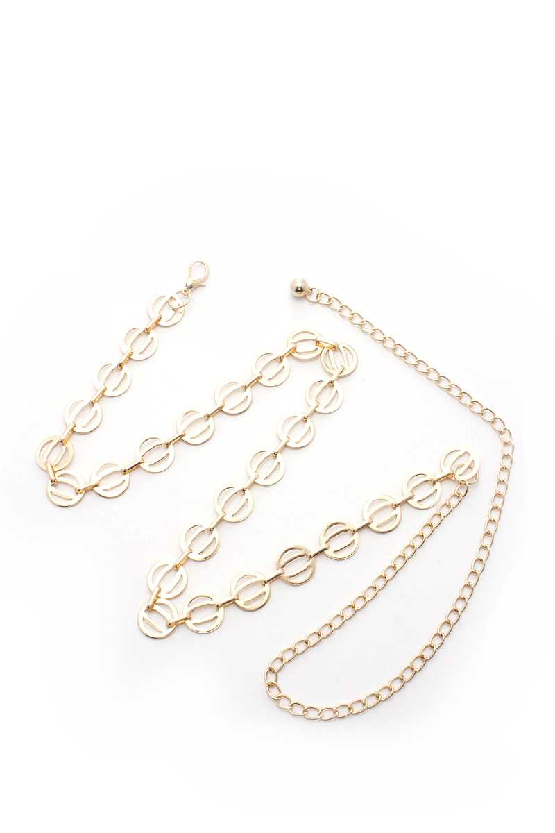 Circle Link Metal Chain Belt - Flip Flop Dynasty