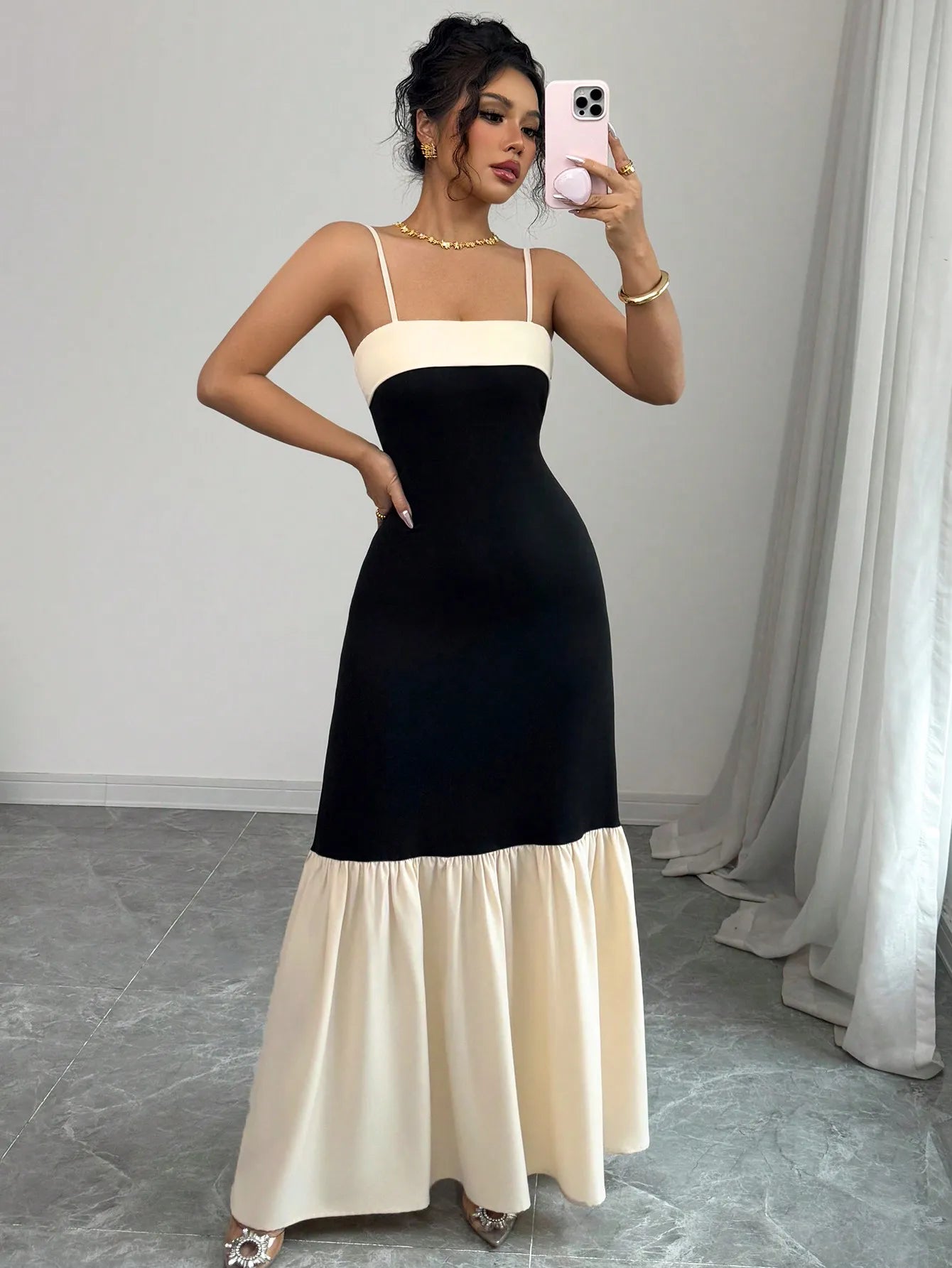 Color Block Maxi Cami Dress - Flip Flop Dynasty