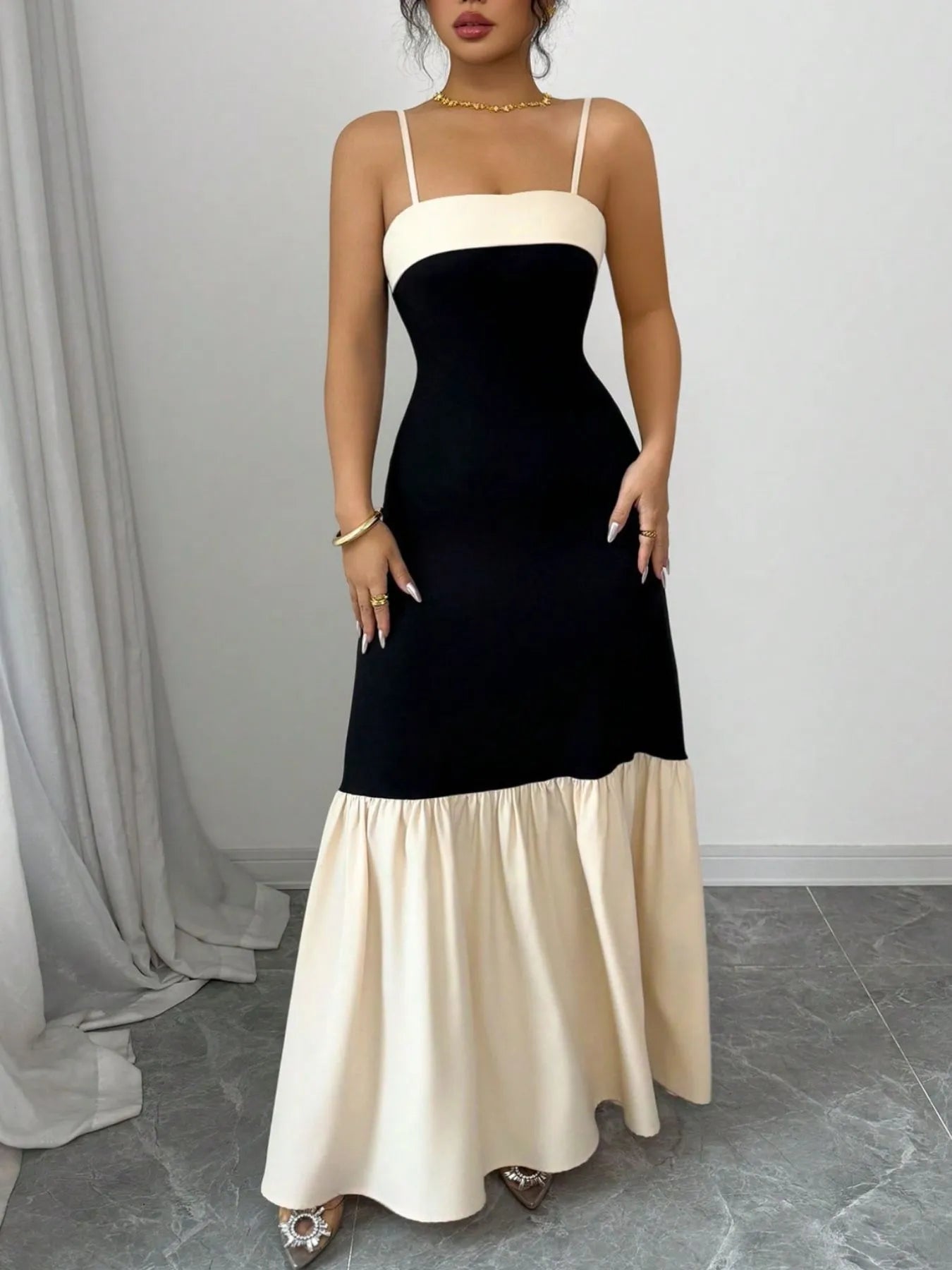 Color Block Maxi Cami Dress - Flip Flop Dynasty