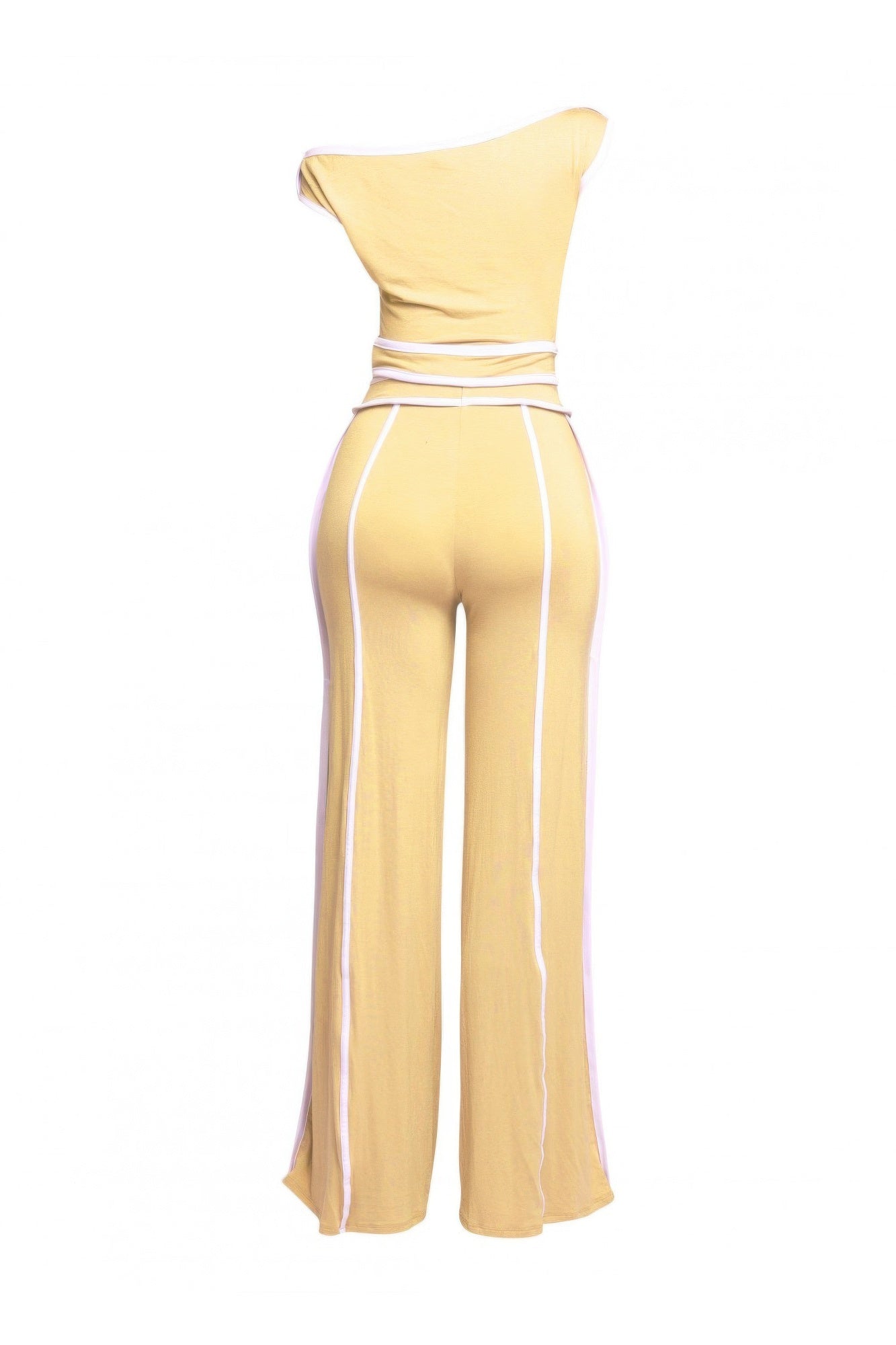Color Contrast Detailed Off Shoulder Set - Flip Flop Dynasty