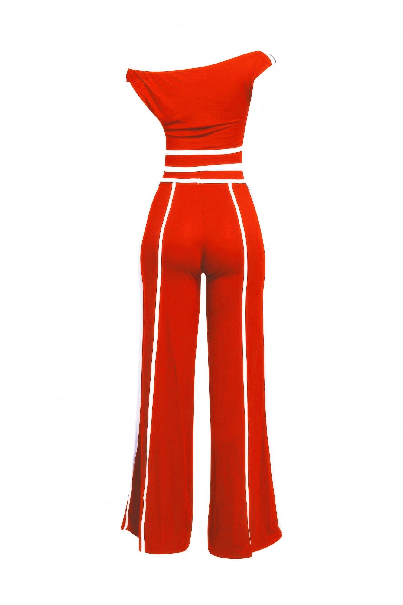 Color Contrast Detailed Off Shoulder Set - Flip Flop Dynasty