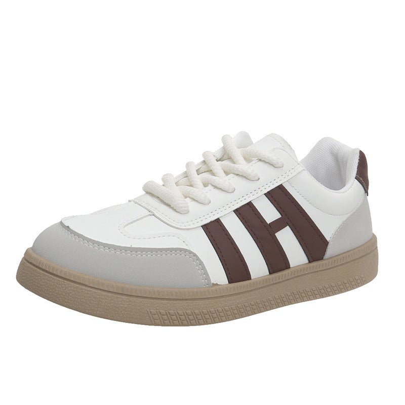 Contrast Round Toe Platform Sneakers - Flip Flop Dynasty