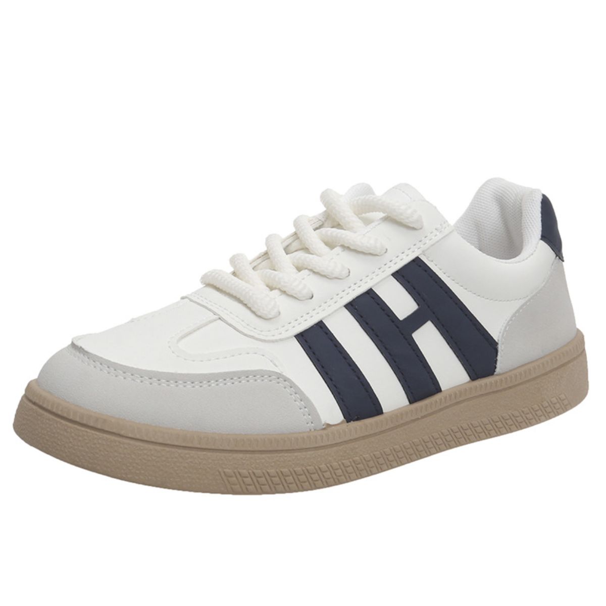 Contrast Round Toe Platform Sneakers - Flip Flop Dynasty