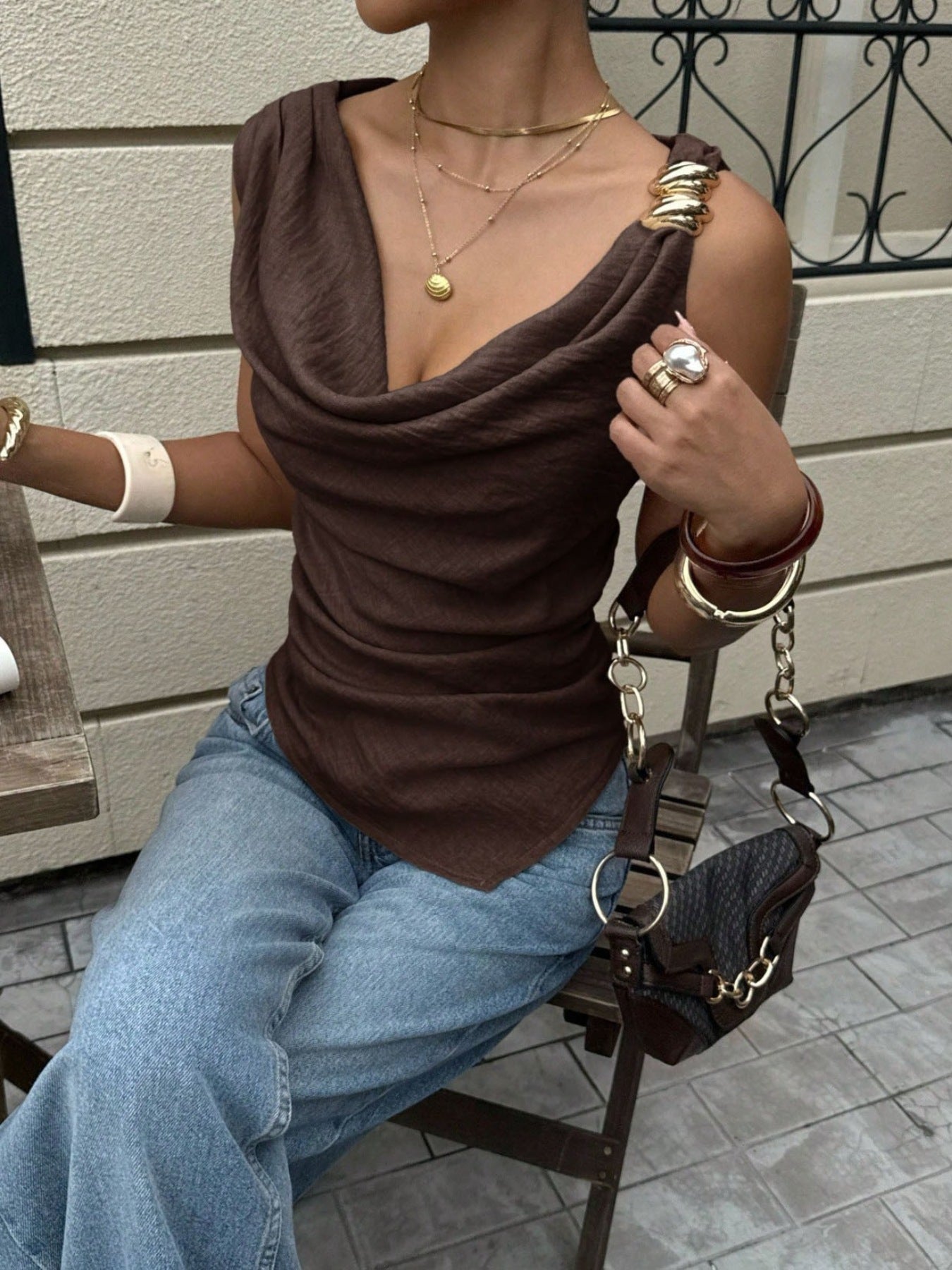 Cowl Neck Cami Top - Flip Flop Dynasty