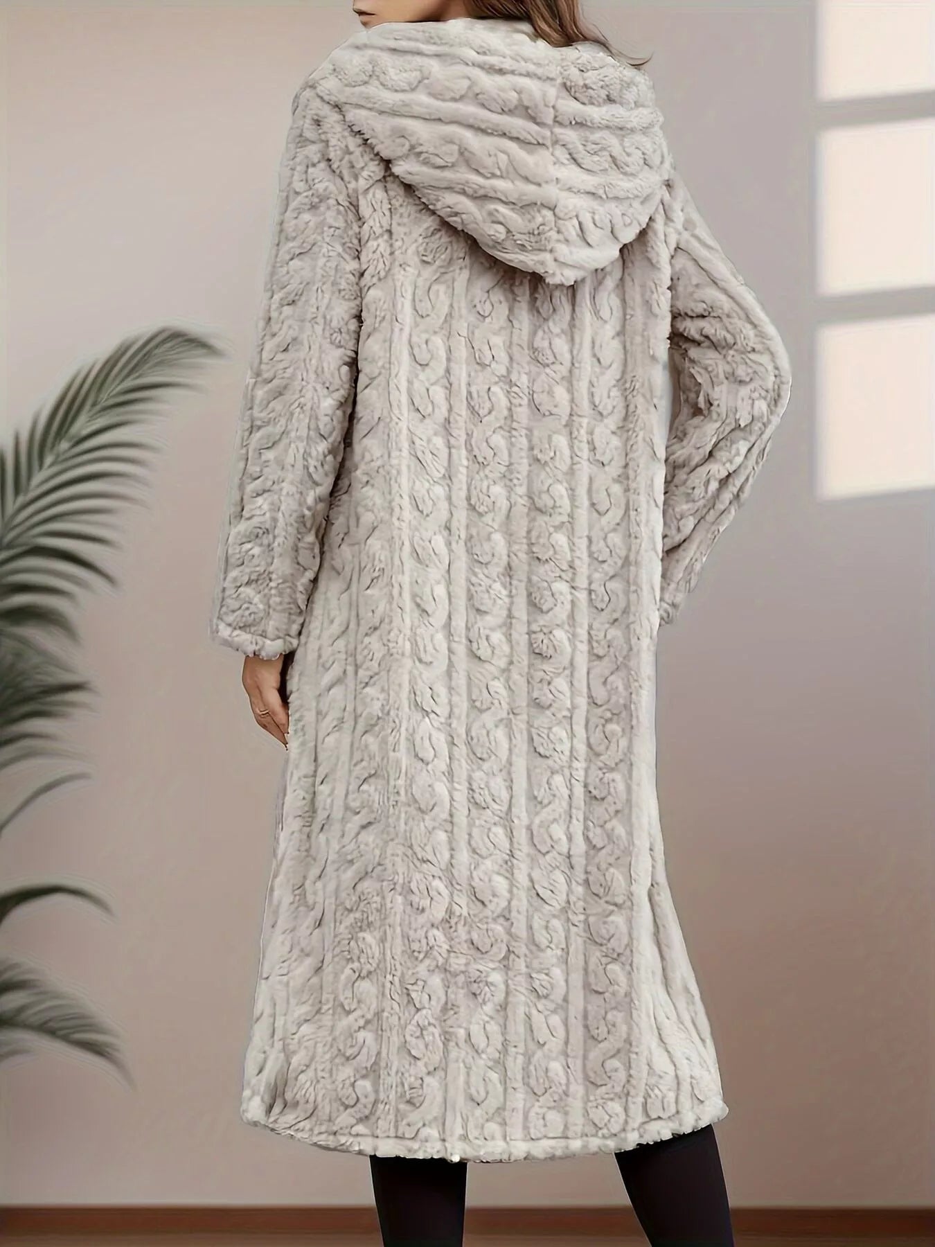 Cozy Hooded Button Up Longline Outerwear - Flip Flop Dynasty