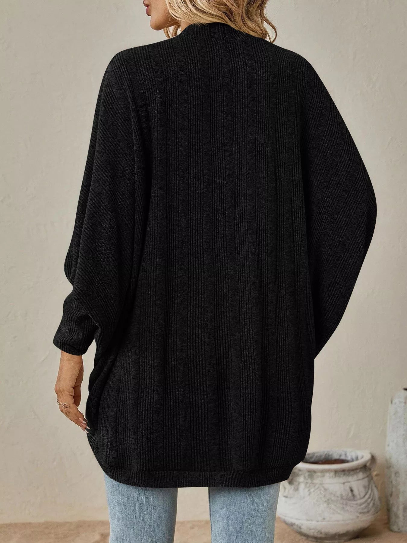 Cozy Oversized Open Front Knit Cardigan - Flip Flop Dynasty