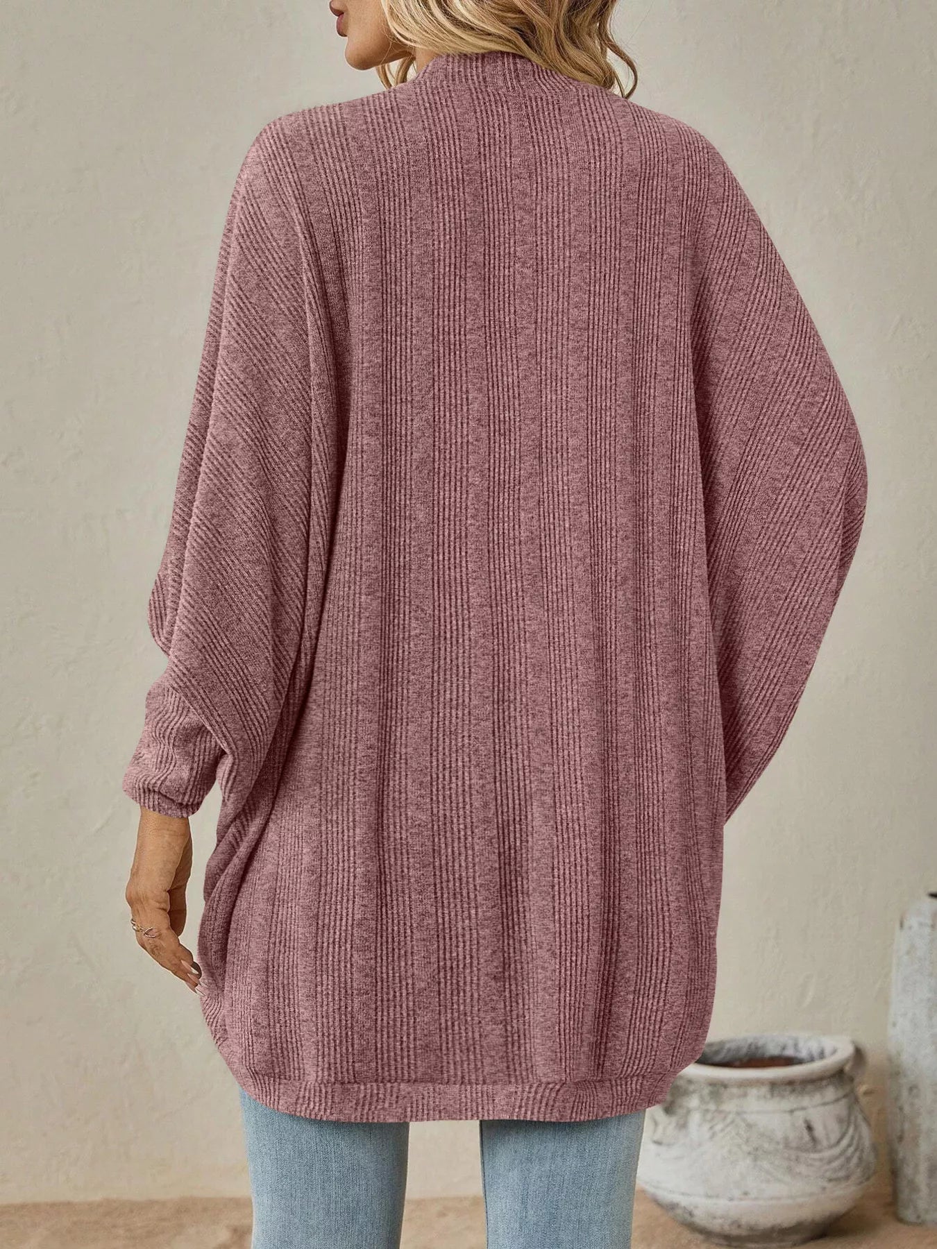 Cozy Oversized Open Front Knit Cardigan - Flip Flop Dynasty