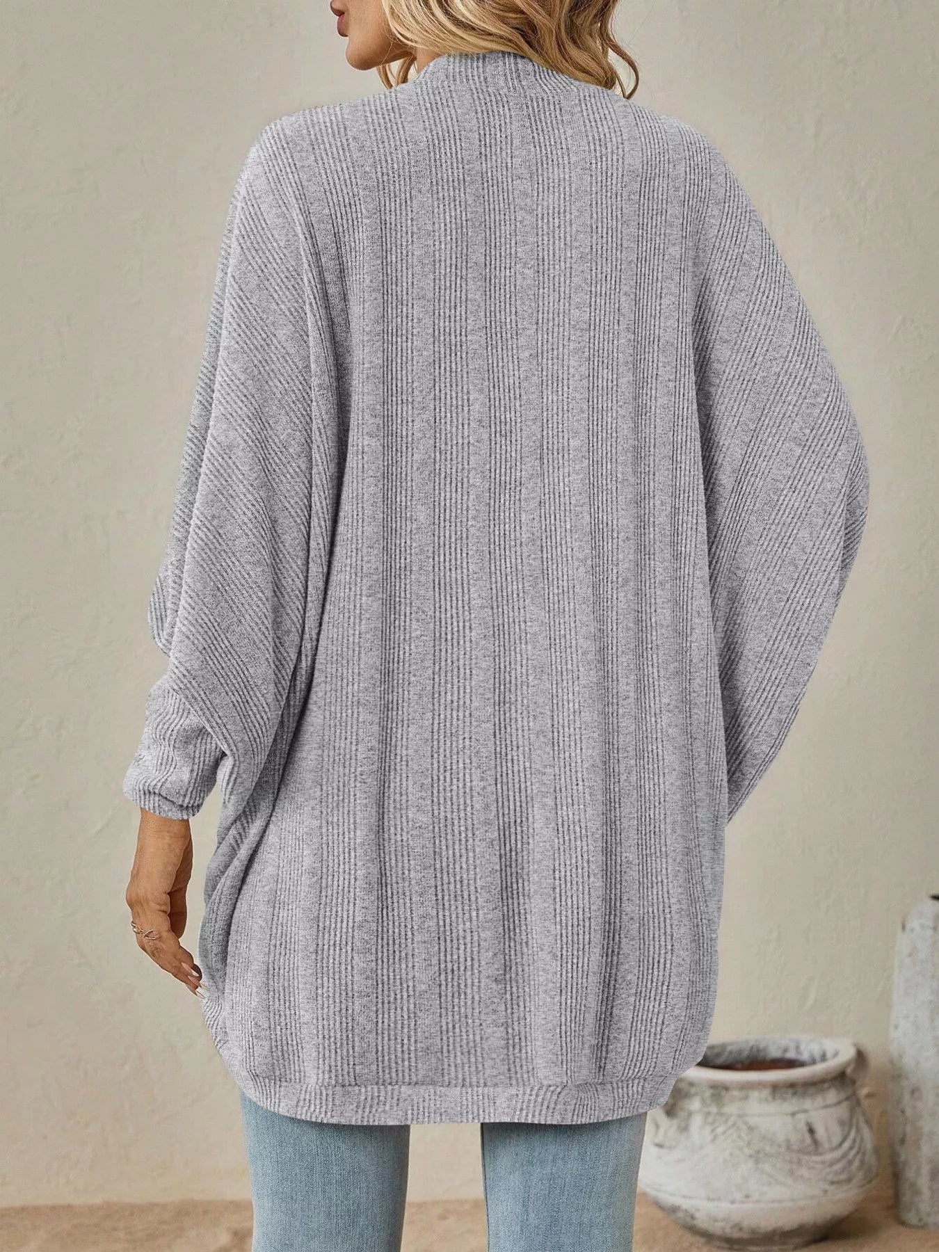 Cozy Oversized Open Front Knit Cardigan - Flip Flop Dynasty