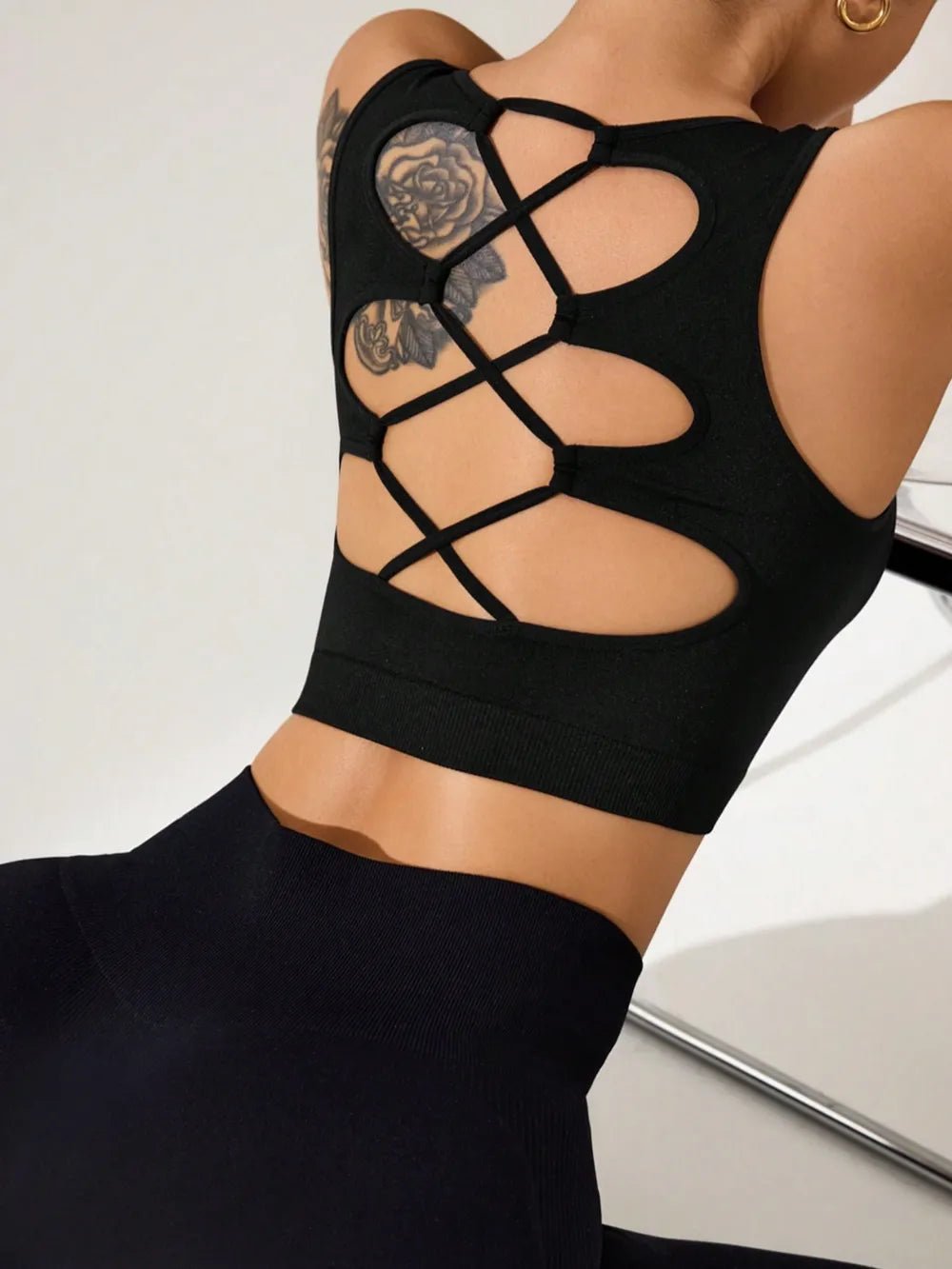 Crisscross Cropped Active Tank - Flip Flop Dynasty