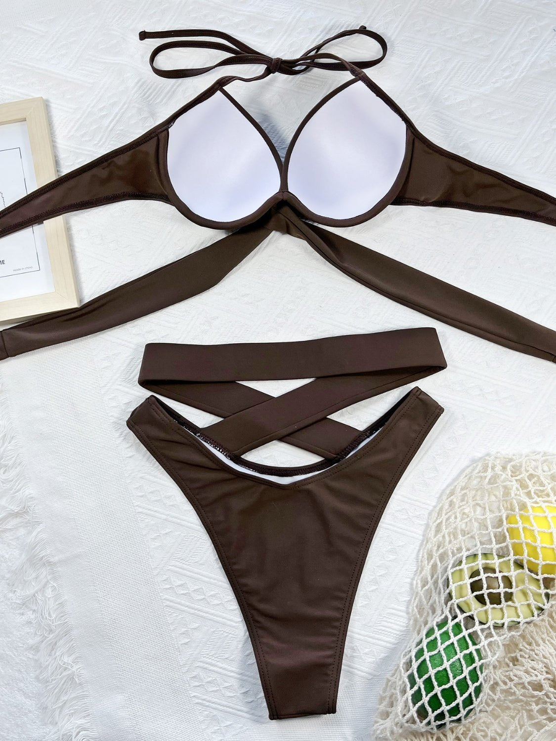 Crisscross Halter Neck Bikini Set - Flip Flop Dynasty