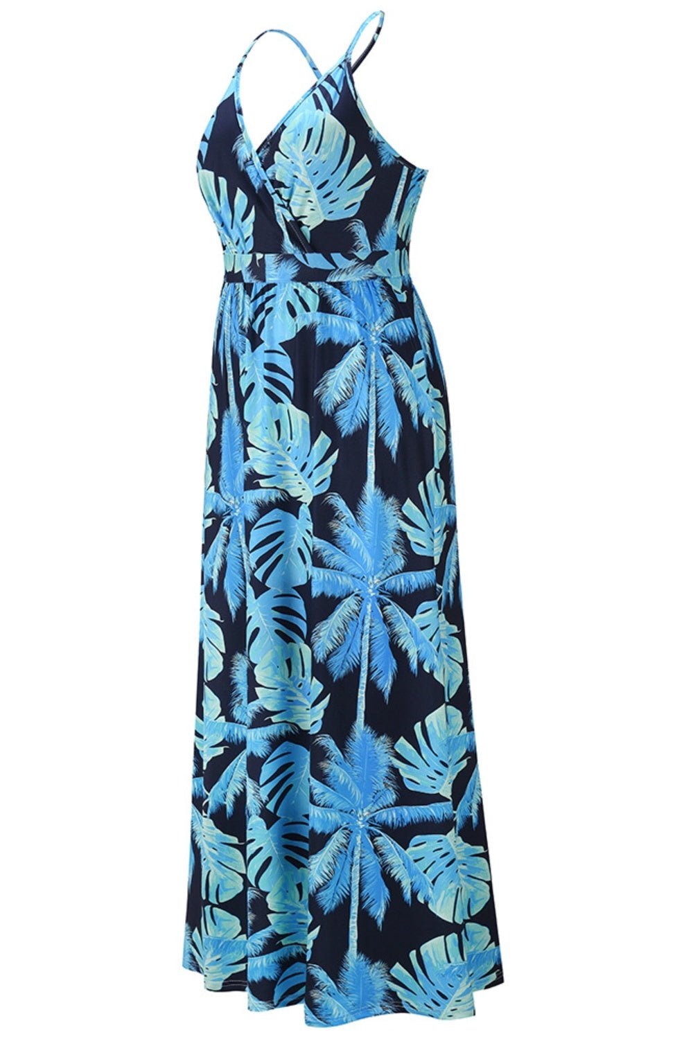 Crisscross Printed Surplice Cami Dress - Flip Flop Dynasty