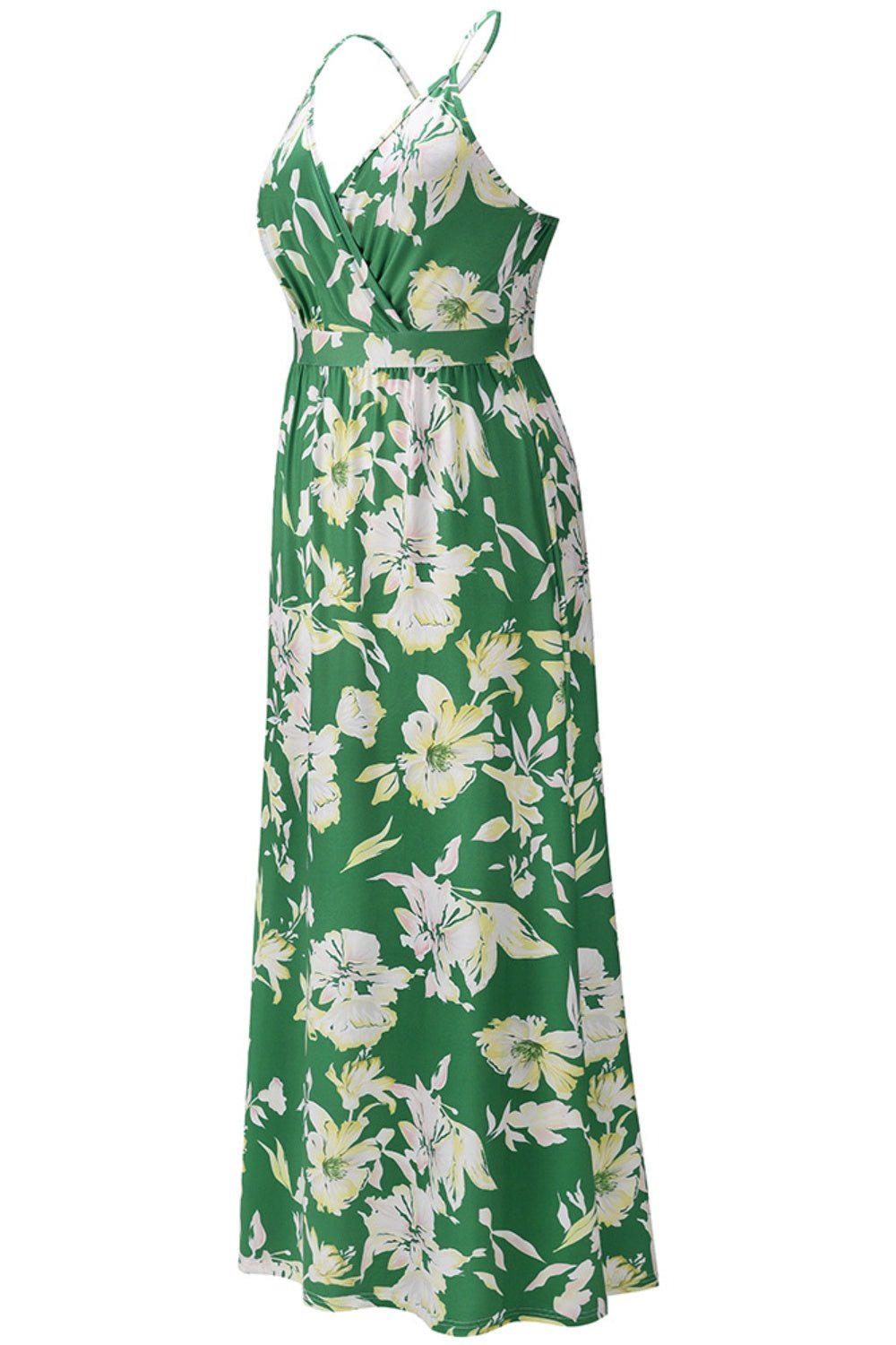 Crisscross Printed Surplice Cami Dress - Flip Flop Dynasty