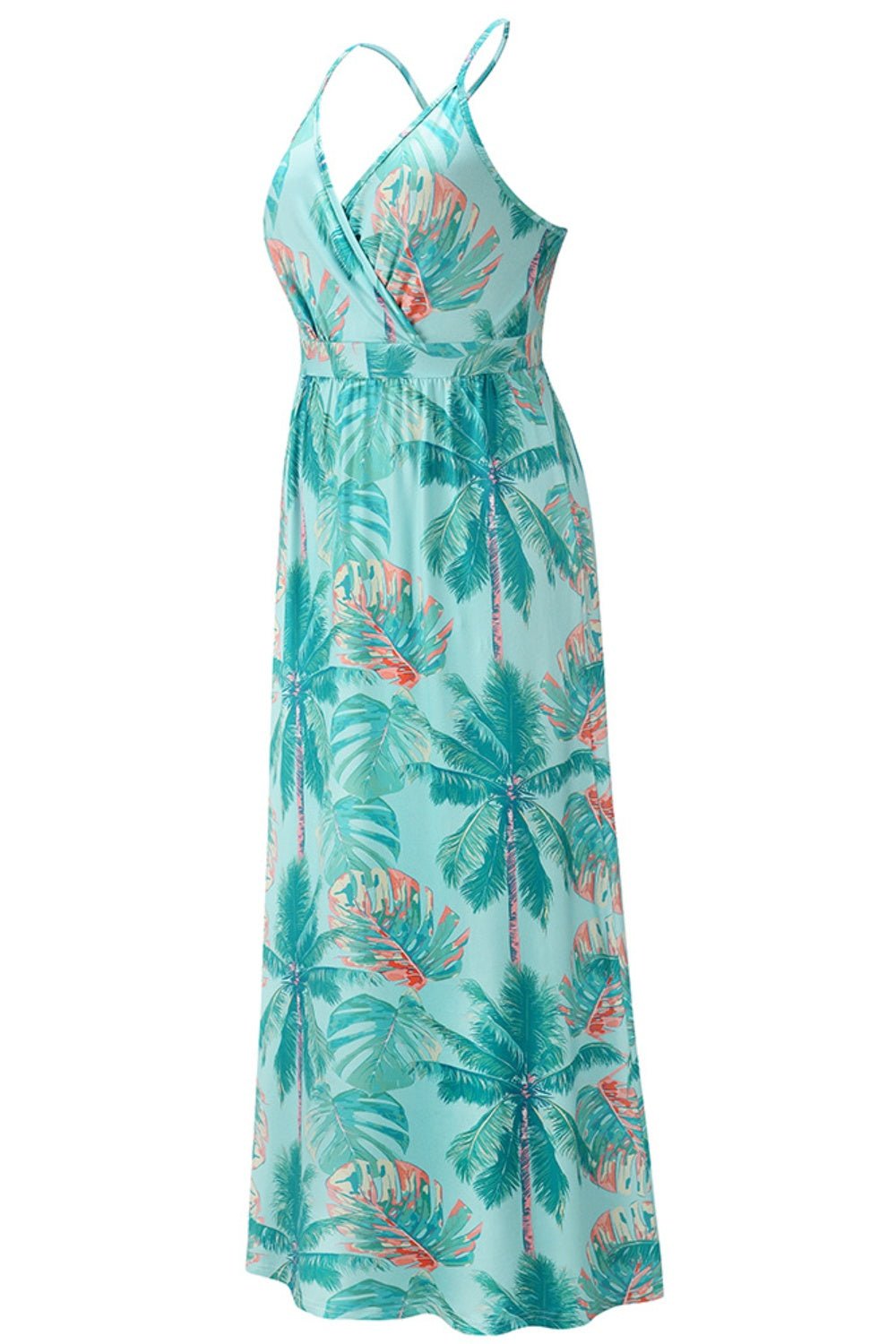 Crisscross Printed Surplice Cami Dress - Flip Flop Dynasty