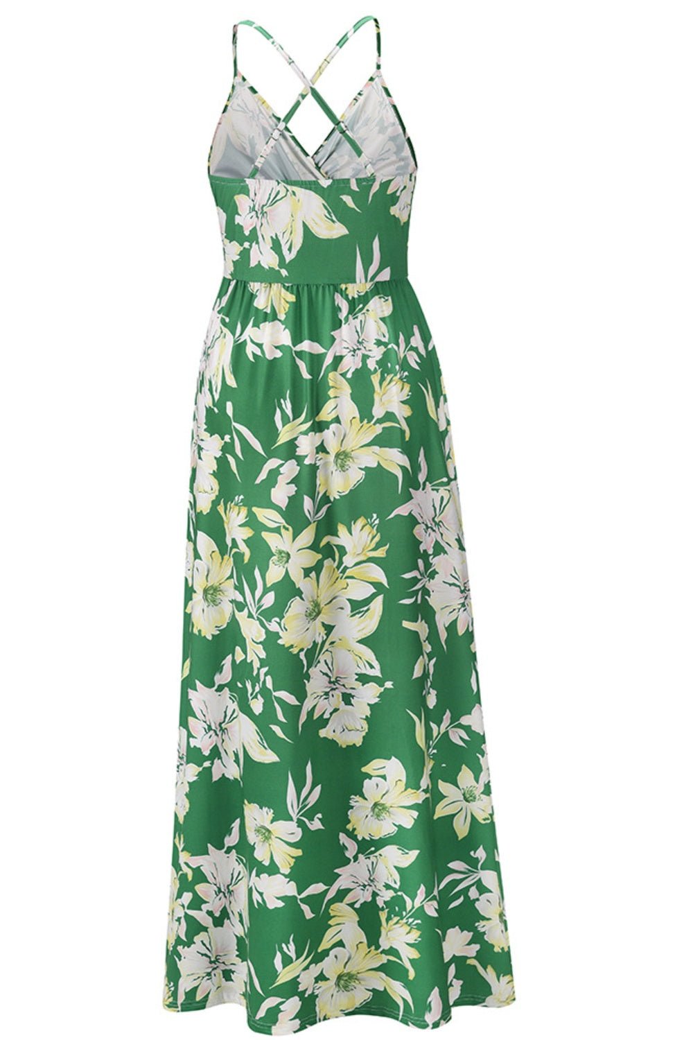 Crisscross Printed Surplice Cami Dress - Flip Flop Dynasty