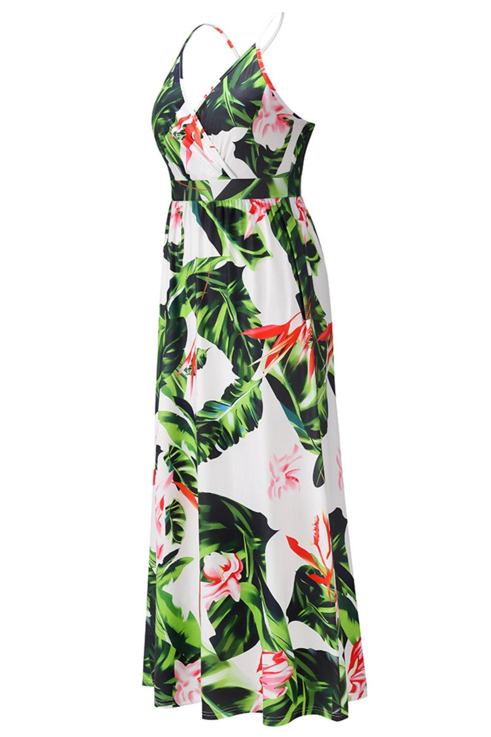 Crisscross Printed Surplice Cami Dress - Flip Flop Dynasty