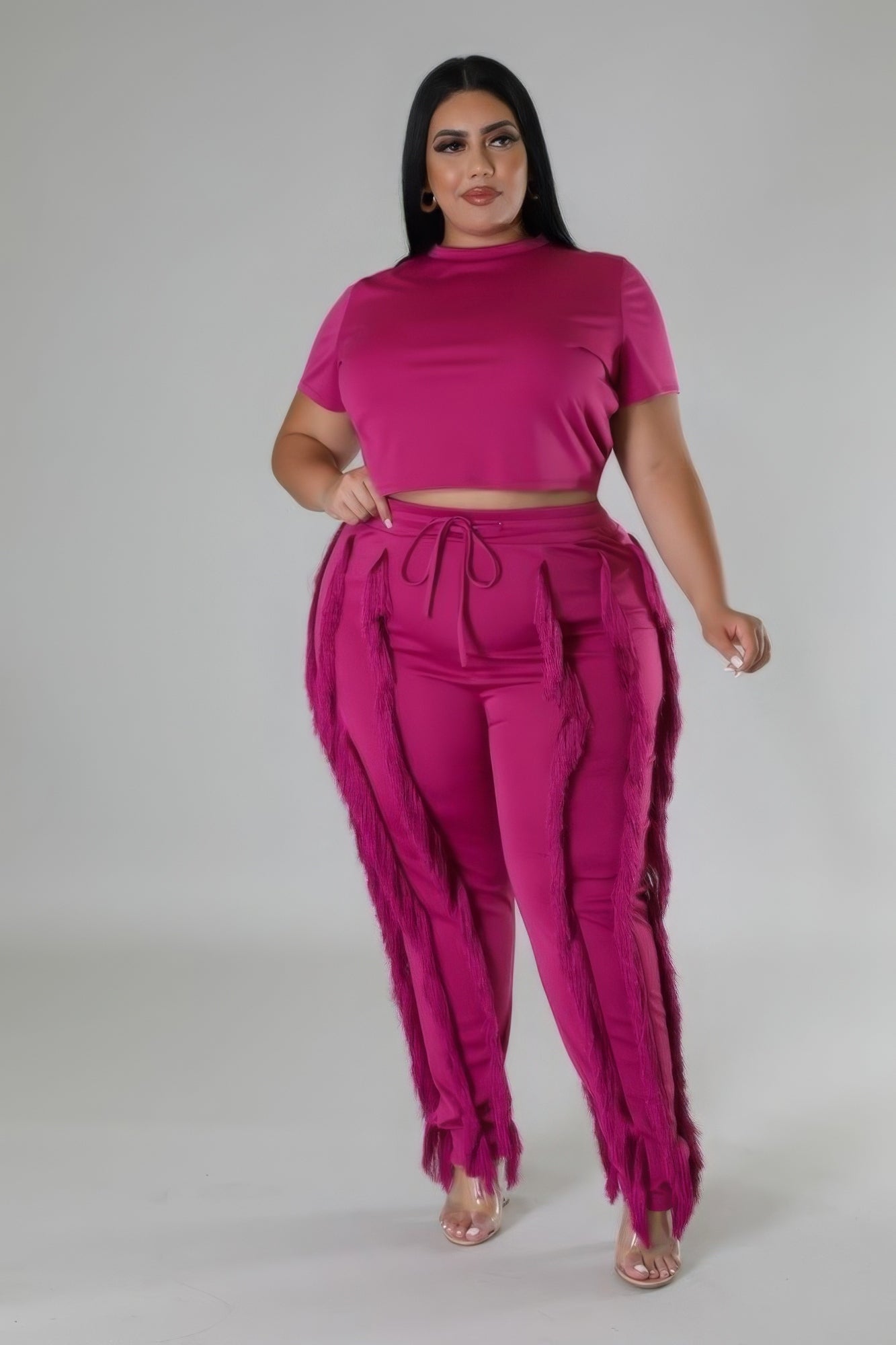 Crop Top Two - piece Set - Flip Flop Dynasty