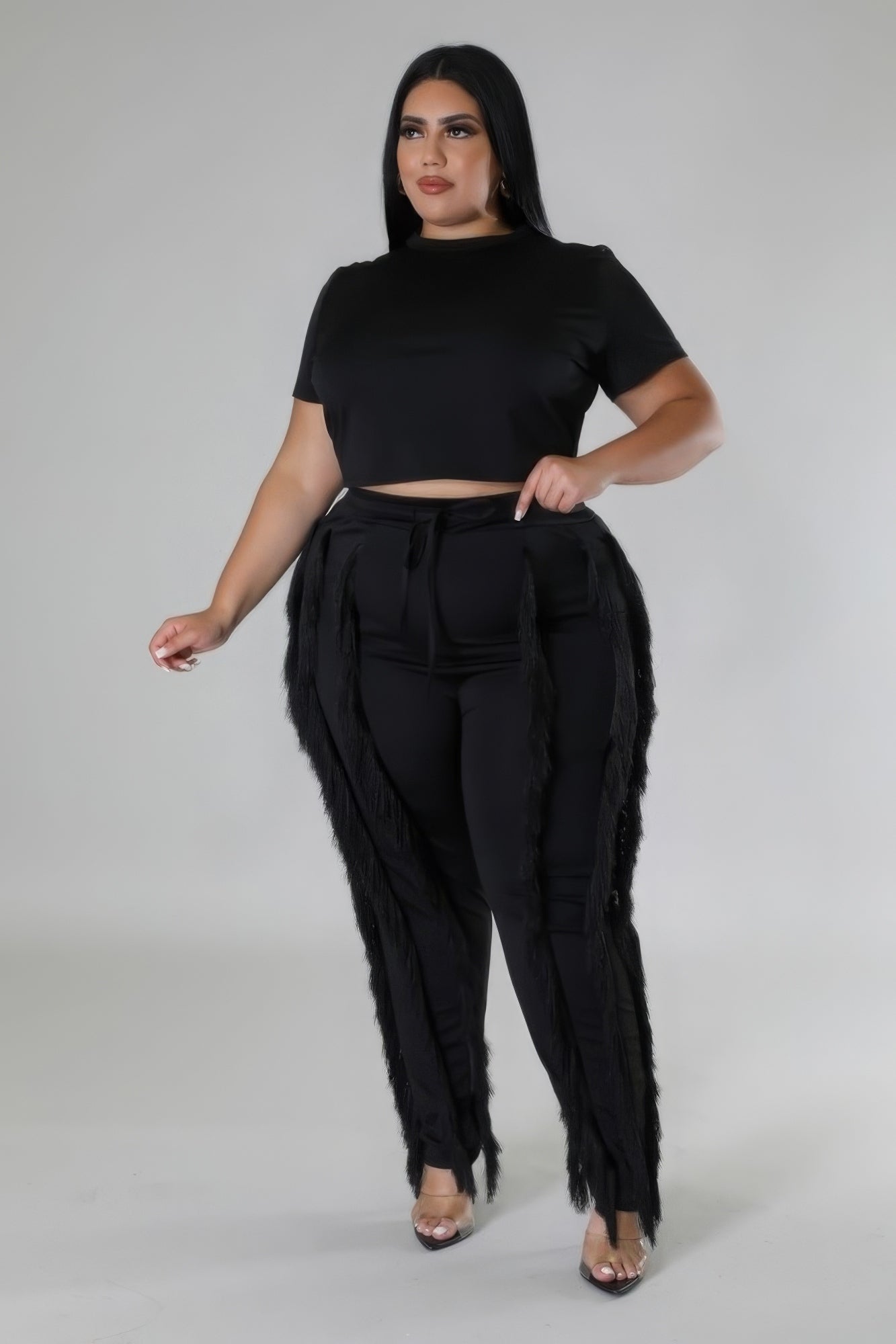 Crop Top Two - piece Set - Flip Flop Dynasty