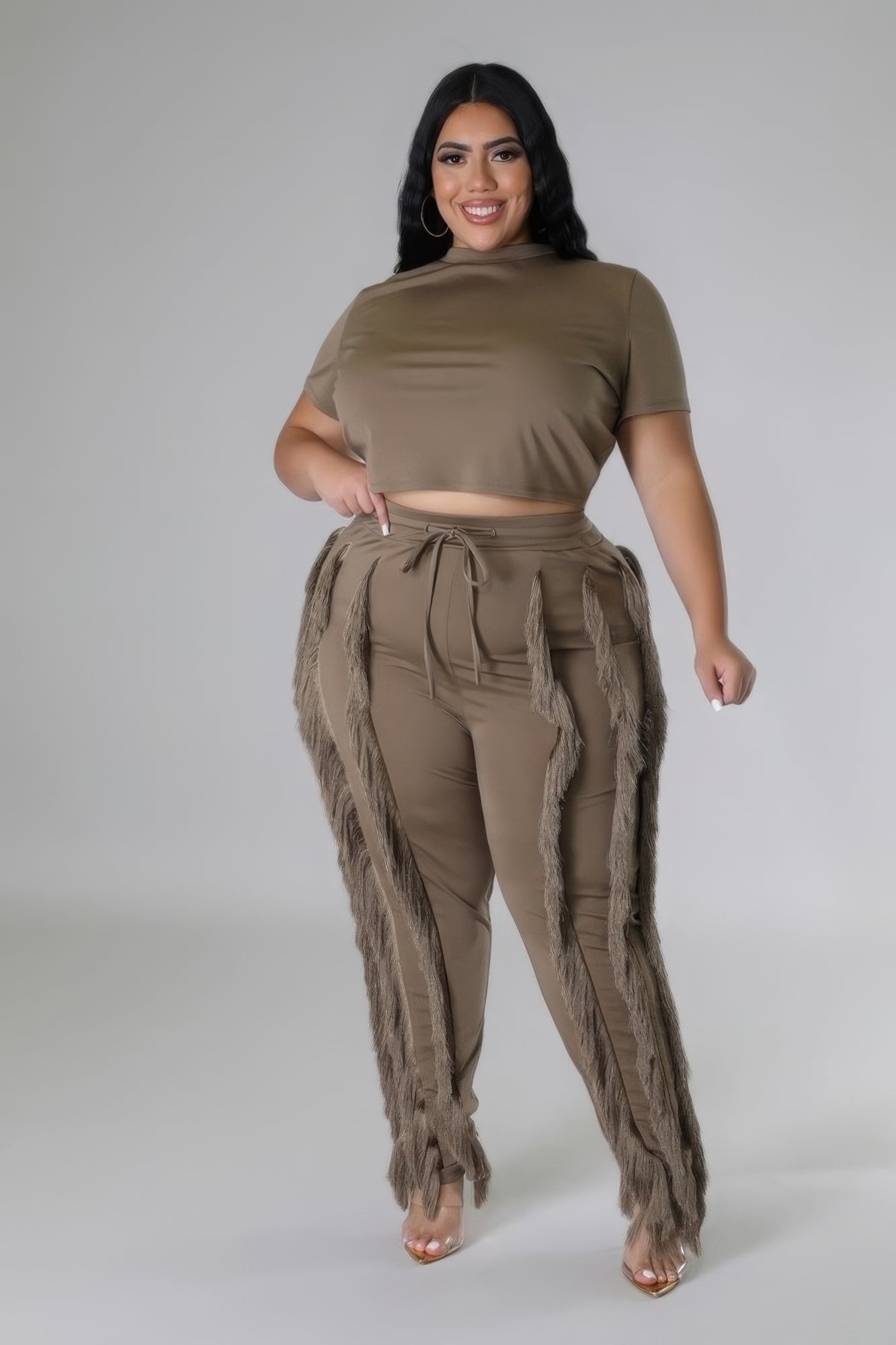 Crop Top Two - piece Set - Flip Flop Dynasty