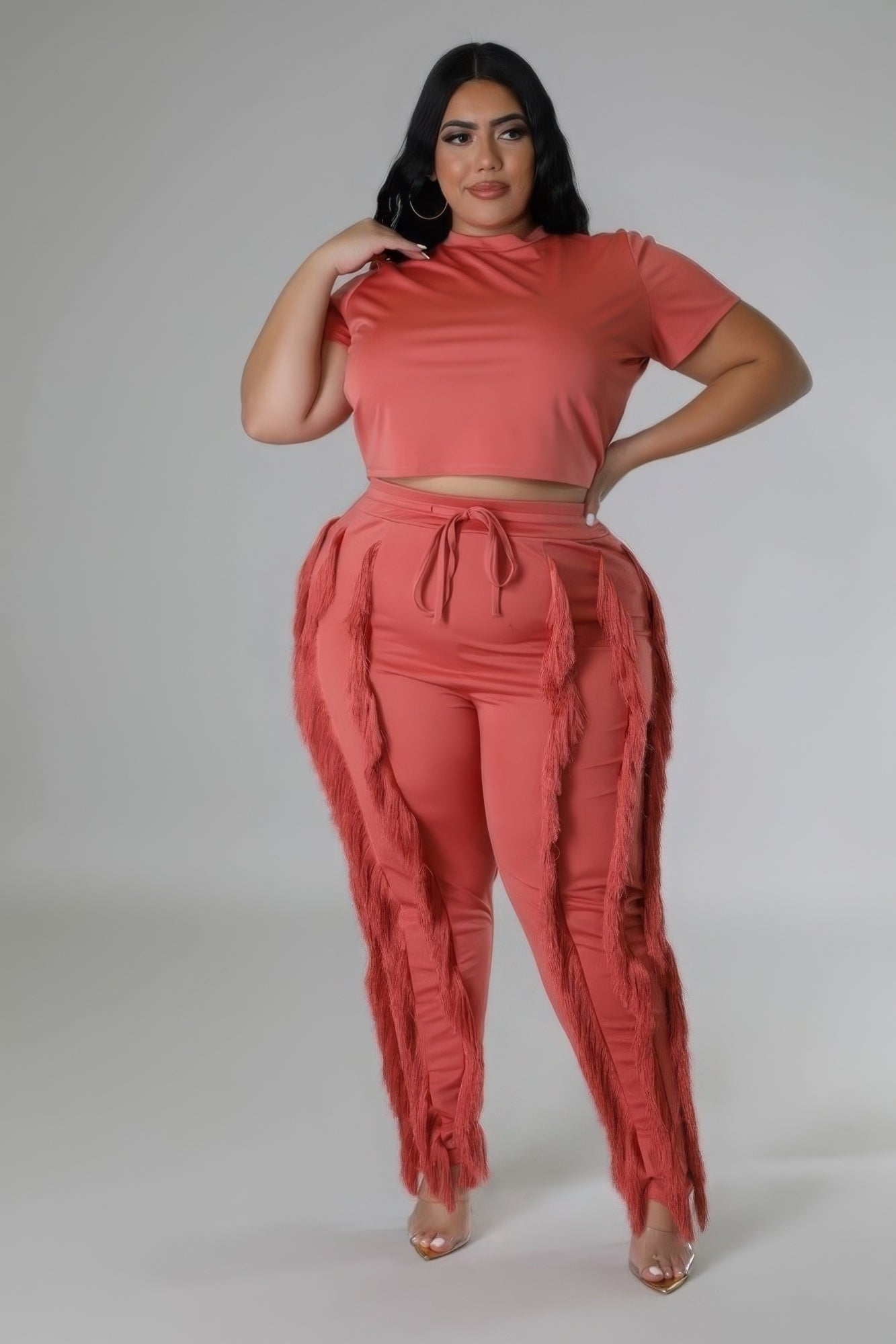 Crop Top Two - piece Set - Flip Flop Dynasty