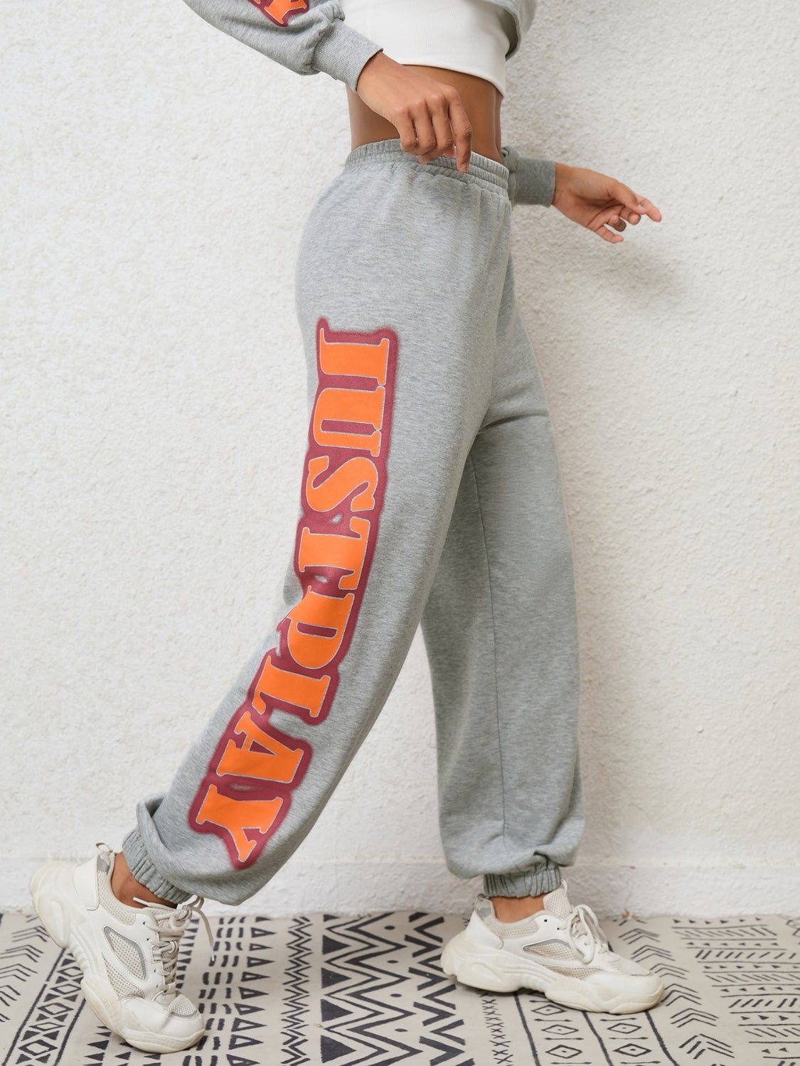 Cropped Sweatshirt and Sweatpants Set - Flip Flop Dynasty