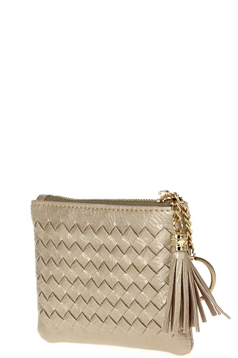 Cute Braided Zip Top Coin Key Wallet - Flip Flop Dynasty
