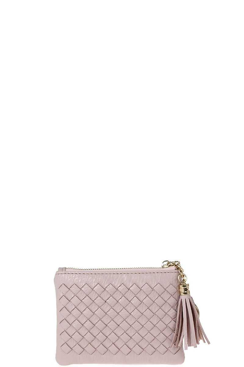Cute Braided Zip Top Coin Key Wallet - Flip Flop Dynasty
