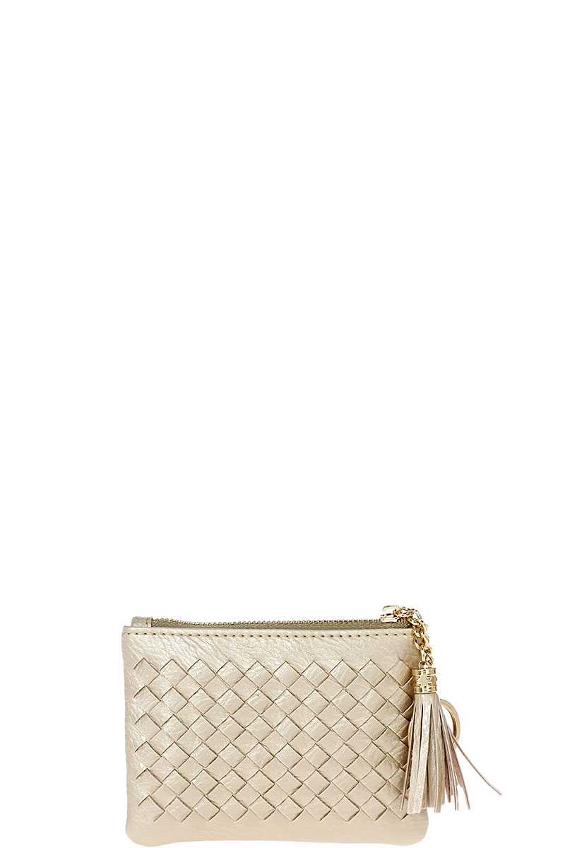 Cute Braided Zip Top Coin Key Wallet - Flip Flop Dynasty
