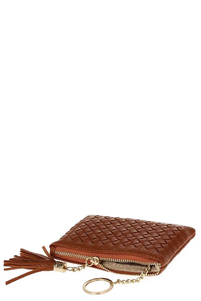 Cute Braided Zip Top Coin Key Wallet - Flip Flop Dynasty