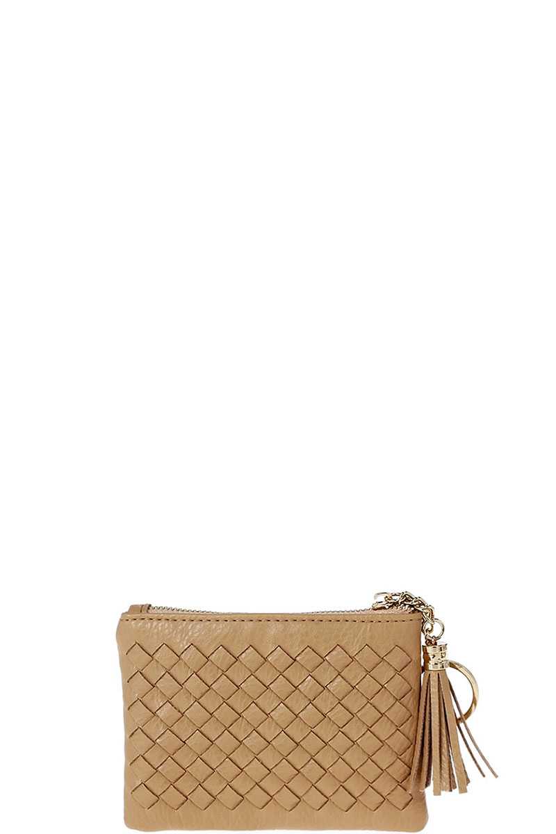 Cute Braided Zip Top Coin Key Wallet - Flip Flop Dynasty