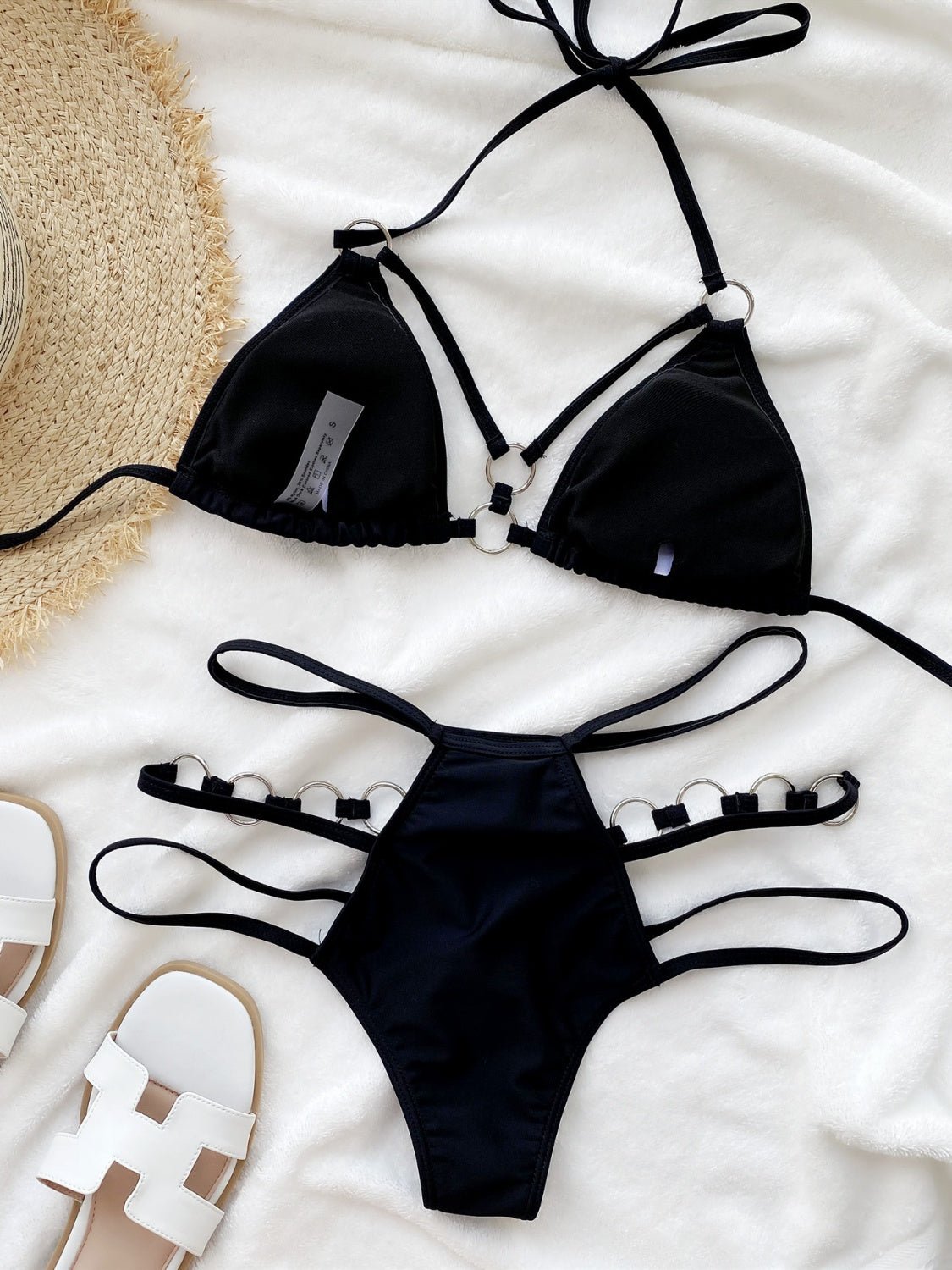 Cutout Halter Neck Two - Piece Bikini Set - Flip Flop Dynasty