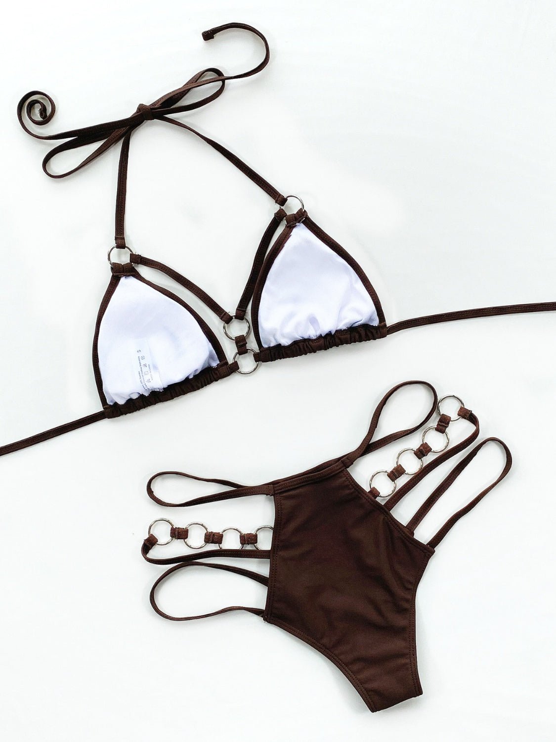Cutout Halter Neck Two - Piece Bikini Set - Flip Flop Dynasty