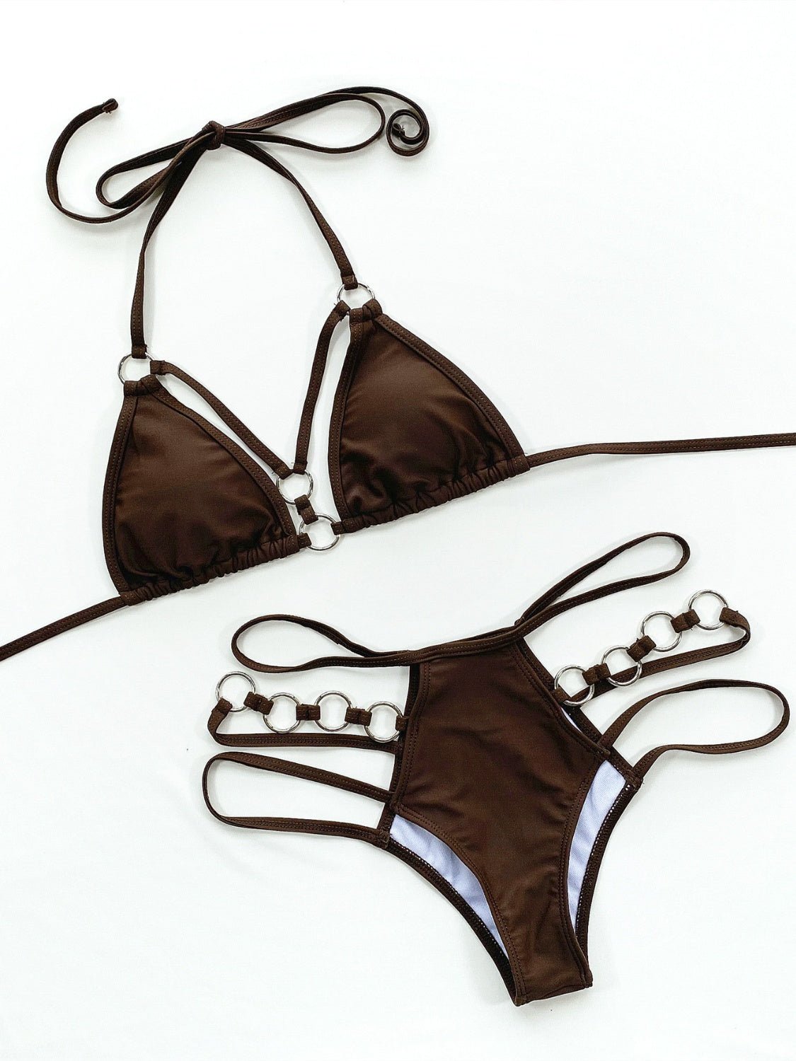Cutout Halter Neck Two - Piece Bikini Set - Flip Flop Dynasty