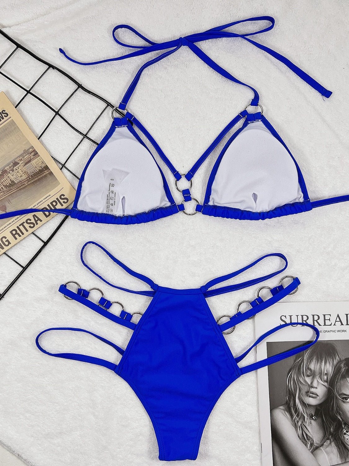 Cutout Halter Neck Two - Piece Bikini Set - Flip Flop Dynasty