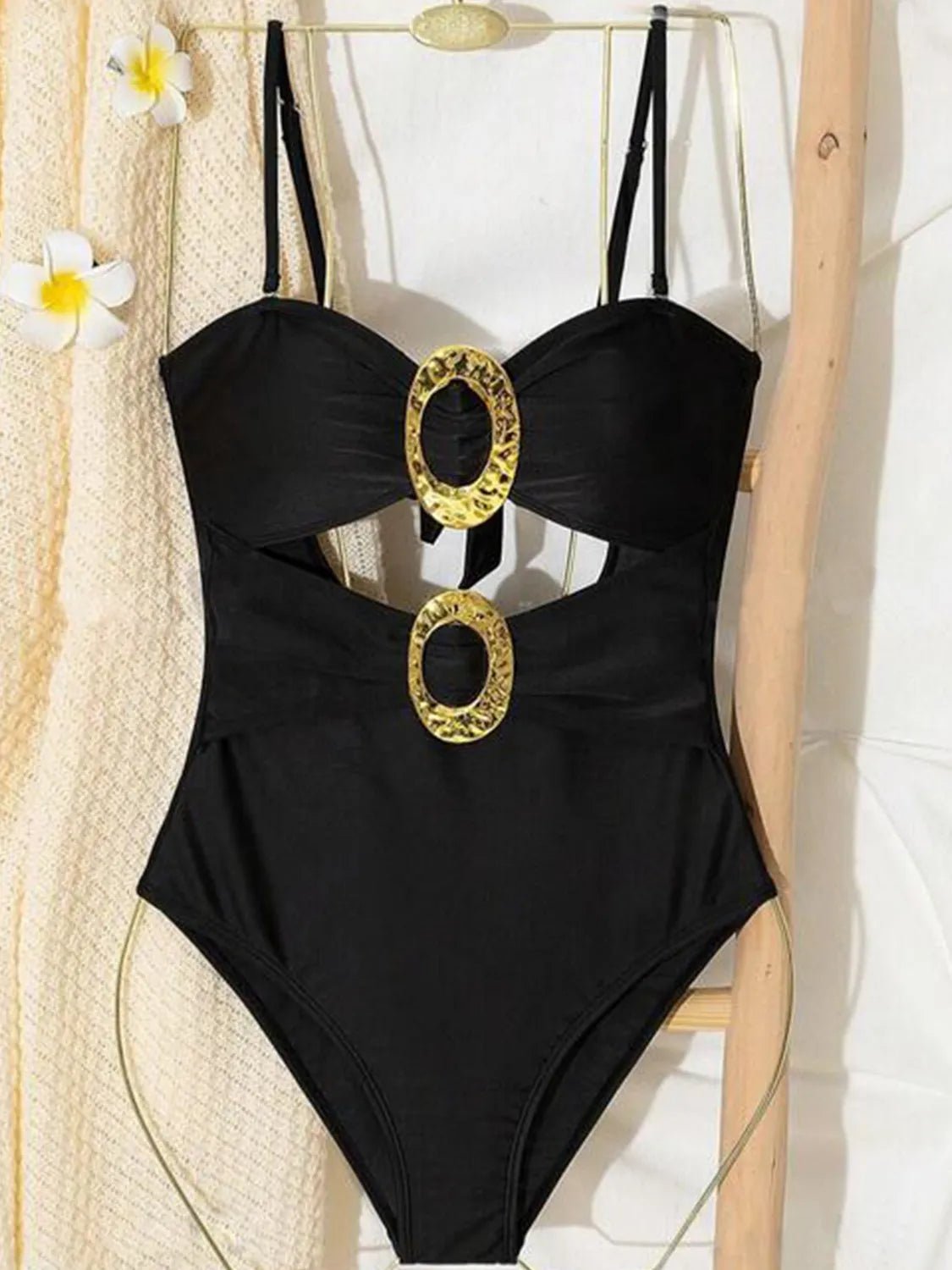 Cutout Sweetheart Neck One - Piece Swimwear - Flip Flop Dynasty