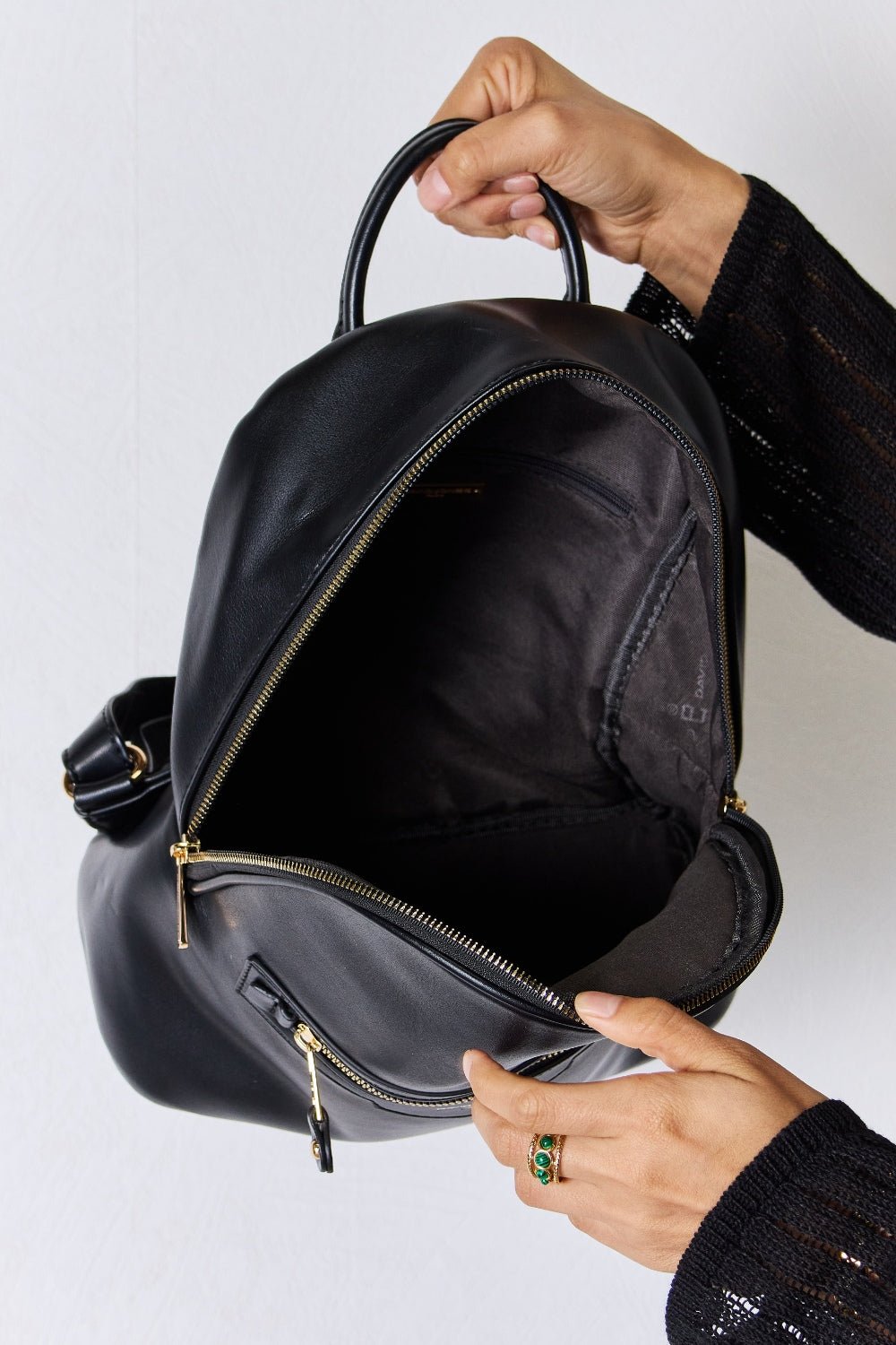 David Jones PU Leather Backpack - Flip Flop Dynasty